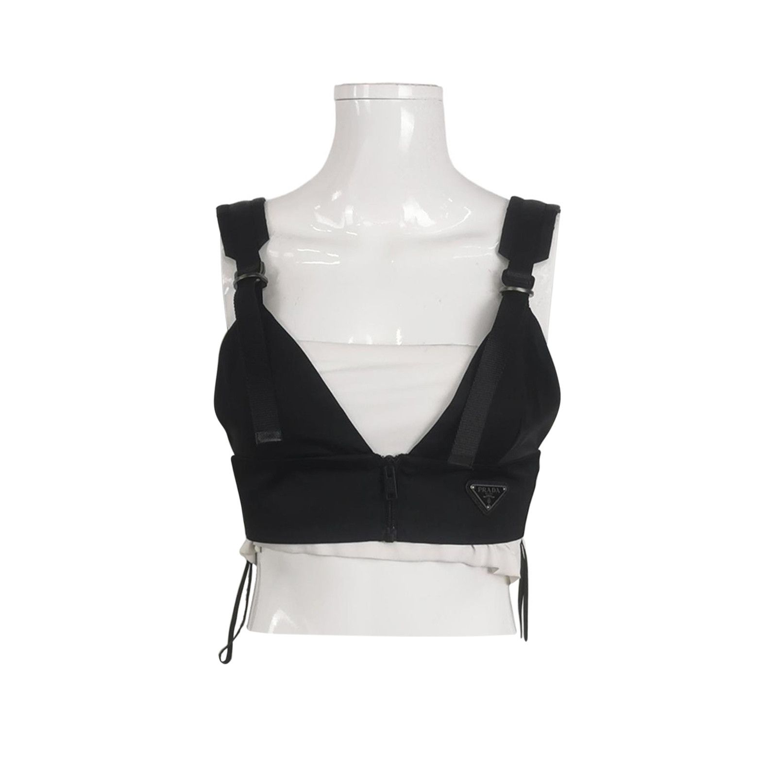 Prada Prada Re-Nylon Triangle Logo Crop Top Size 36 Size XS / US 0-2 / IT 36-38 - 1 Thumbnail