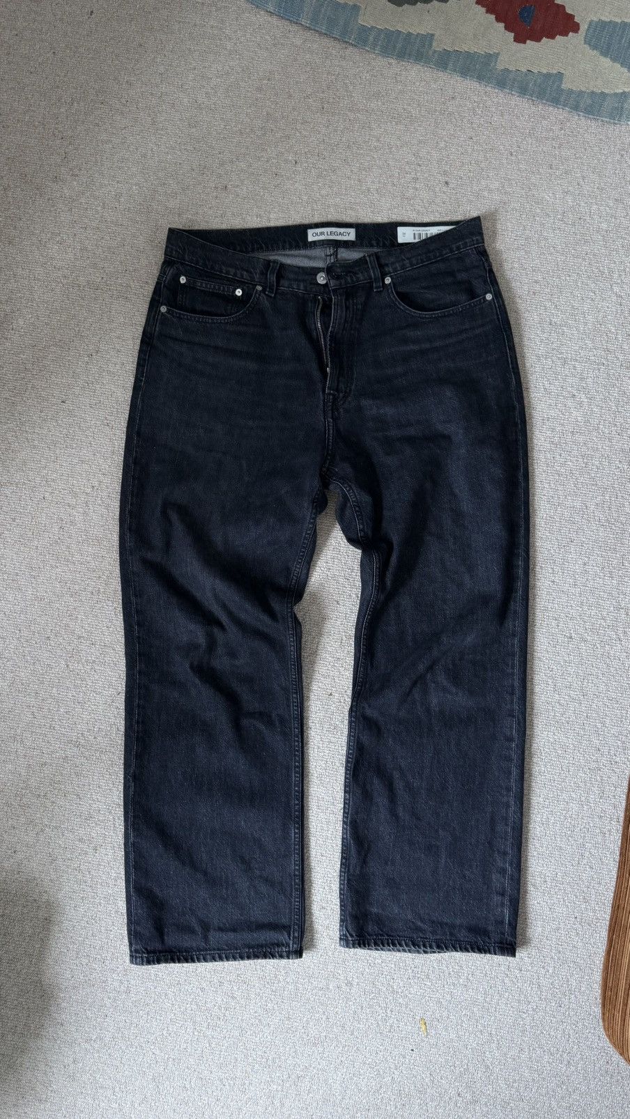 Our Legacy Third Cut Supergrey Wash Denim Jeans Size 34