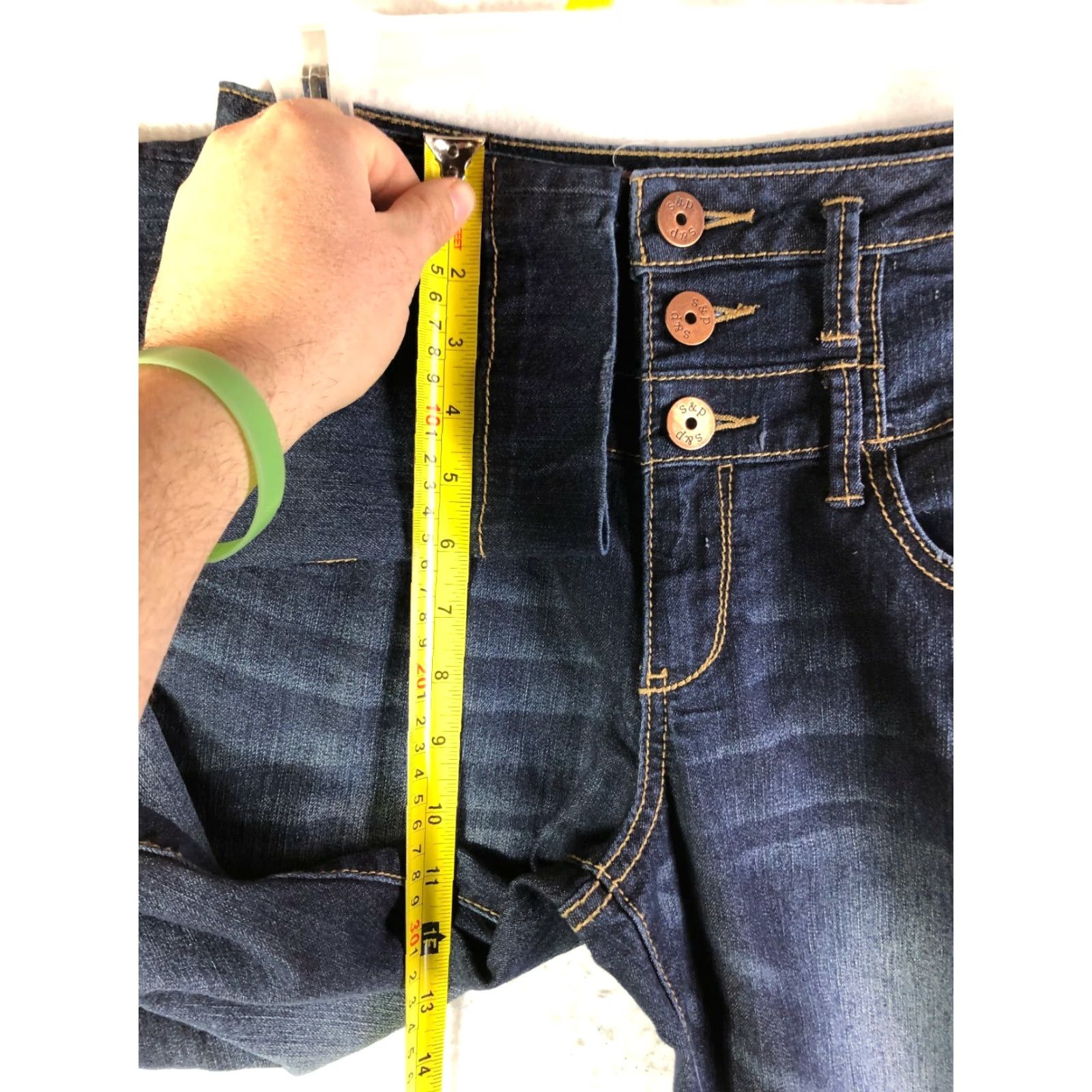 Vintage Standards & Practices Juniors Size 9 High Rise Skinny Dark Wash Blue Denim Jeans Size 30" / US 8 / IT 44 - 4 Thumbnail