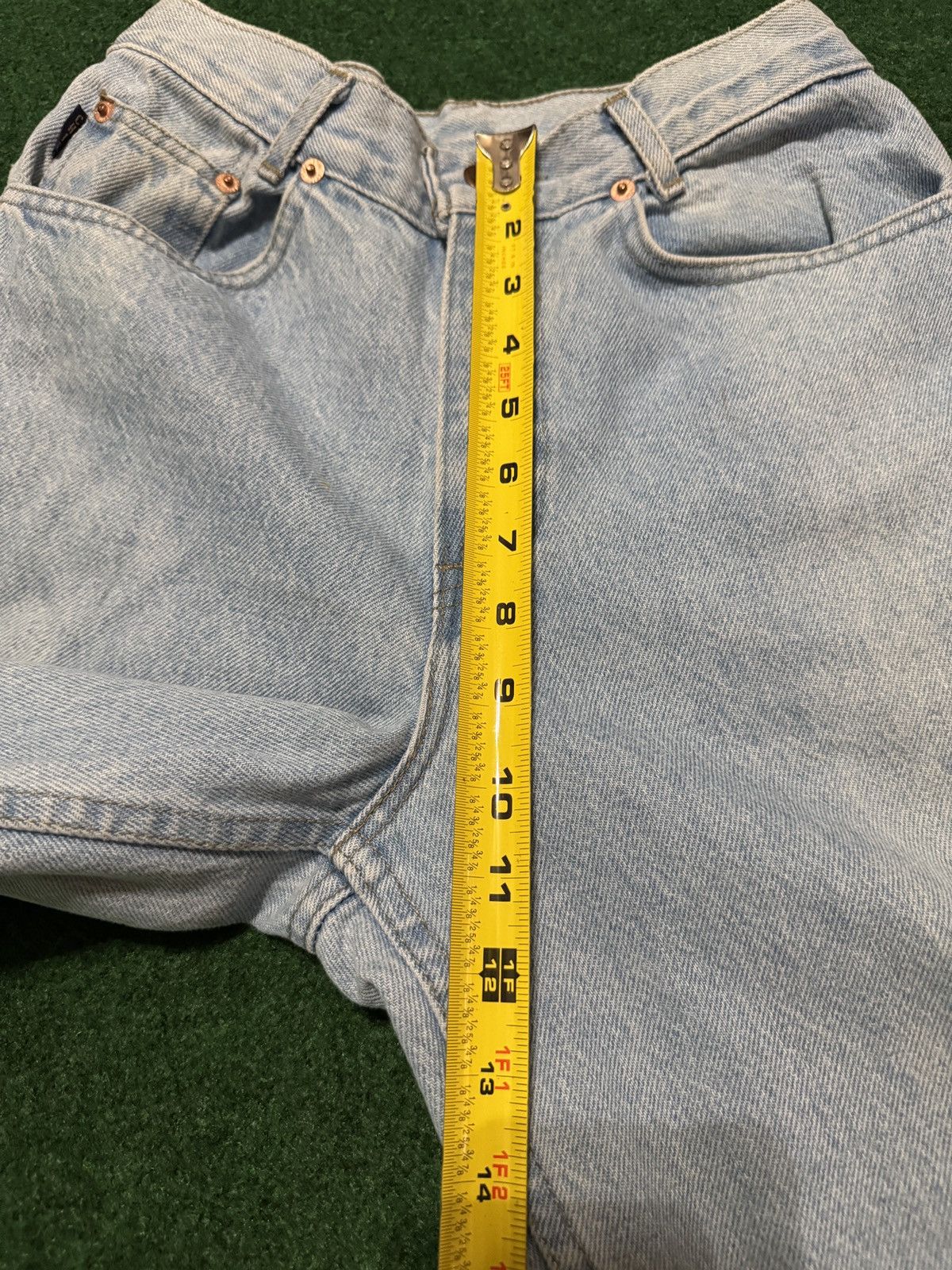 Vintage Vintage 90s High Waisted Mom Light Wash Jorts Denim Shorts Size 26" / US 2 / IT 38 - 7 Thumbnail