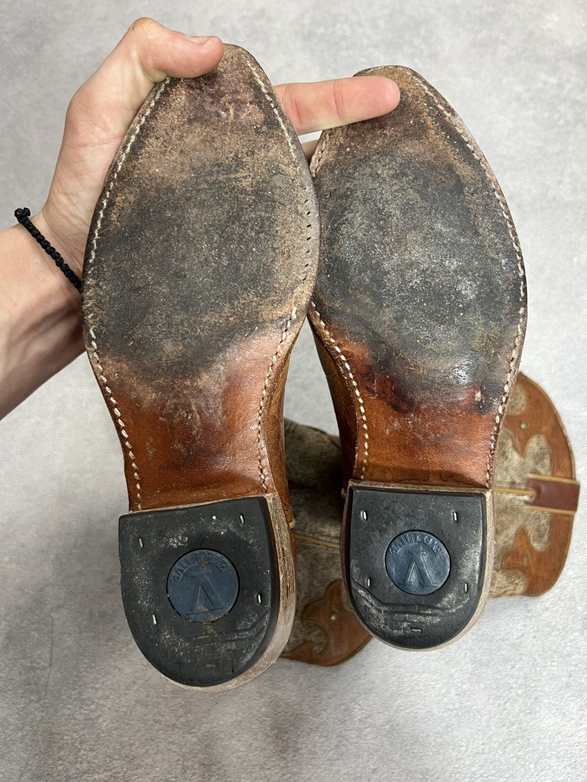Other MOTO WESTERN GUIDI BUFFALO STYLE LEATHER BOOTS 90s Size US 9 / EU 42 - 9 Thumbnail
