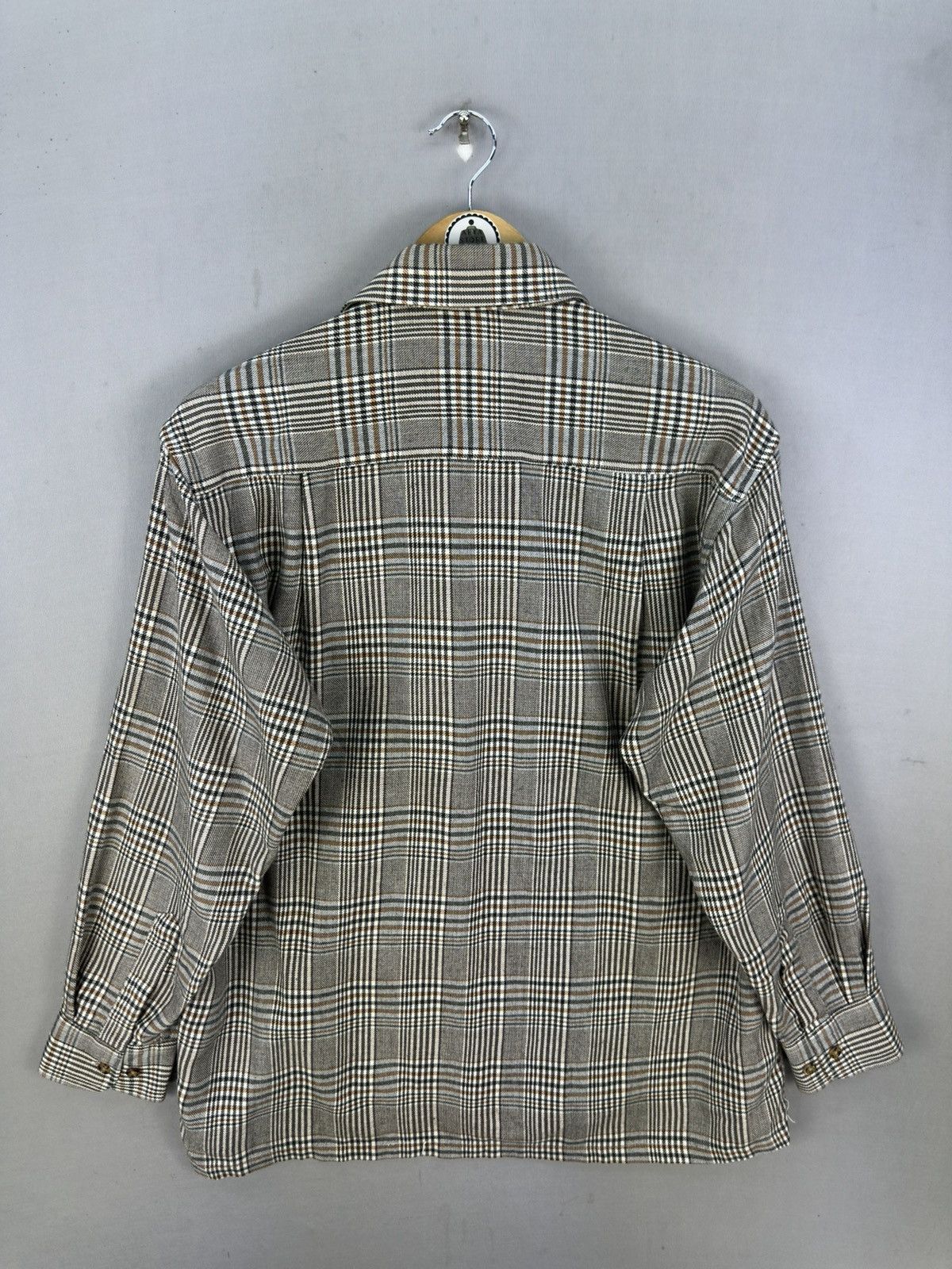 Japanese Brand Pierucci Italy Houndstooth Check Flannel Shirt Size US L / EU 52-54 / 3 - 4 Thumbnail