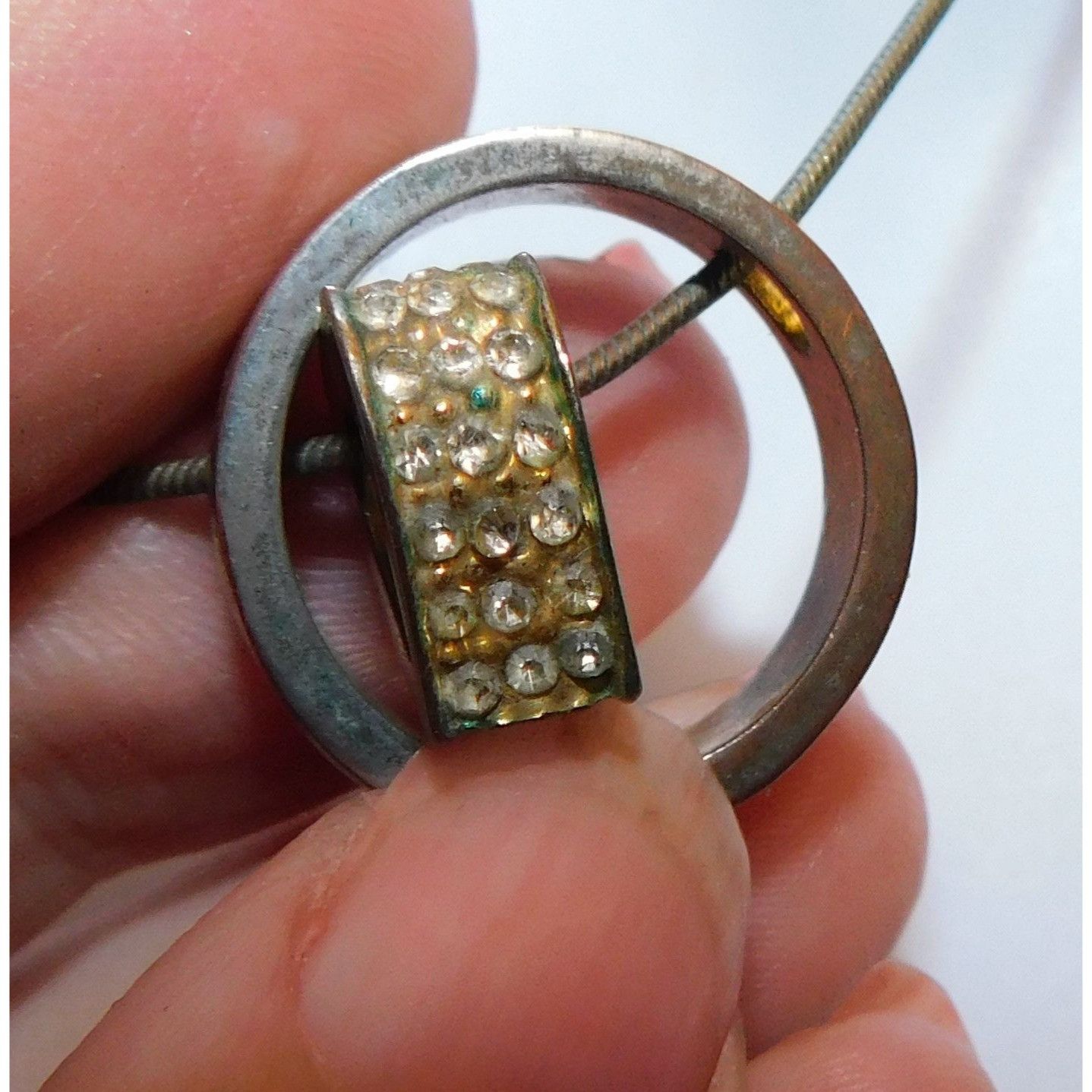 Other Nesting Heart Ring Pendant Necklace Silver And Gold Tone Size ONE SIZE - 2 Thumbnail