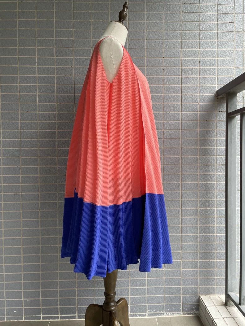 Issey Miyake Issey Miyake size:2 Orange and blue color-blocked spring d Size M / US 6-8 / IT 42-44 - 5 Thumbnail