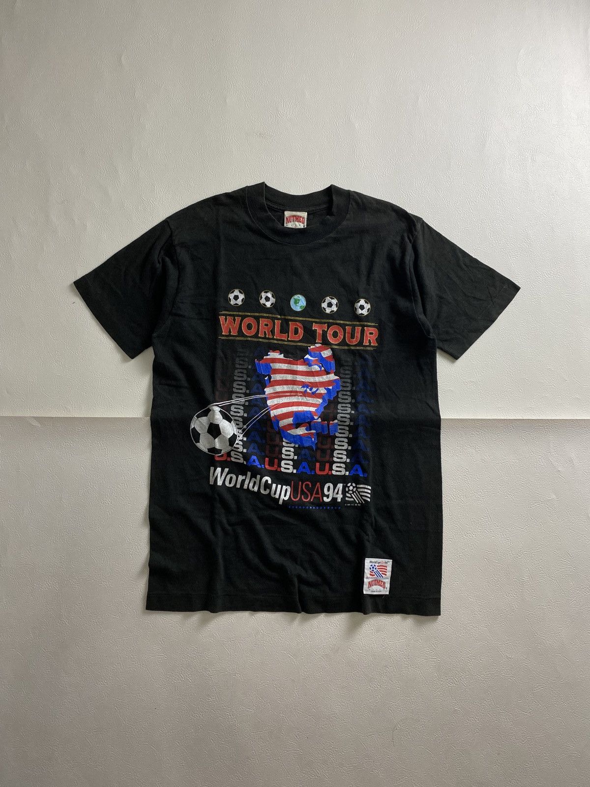 Vintage Vtg Tee World Cup USA 1994 Nutmeg Tag Size US M / EU 48-50 / 2 - 1 Thumbnail