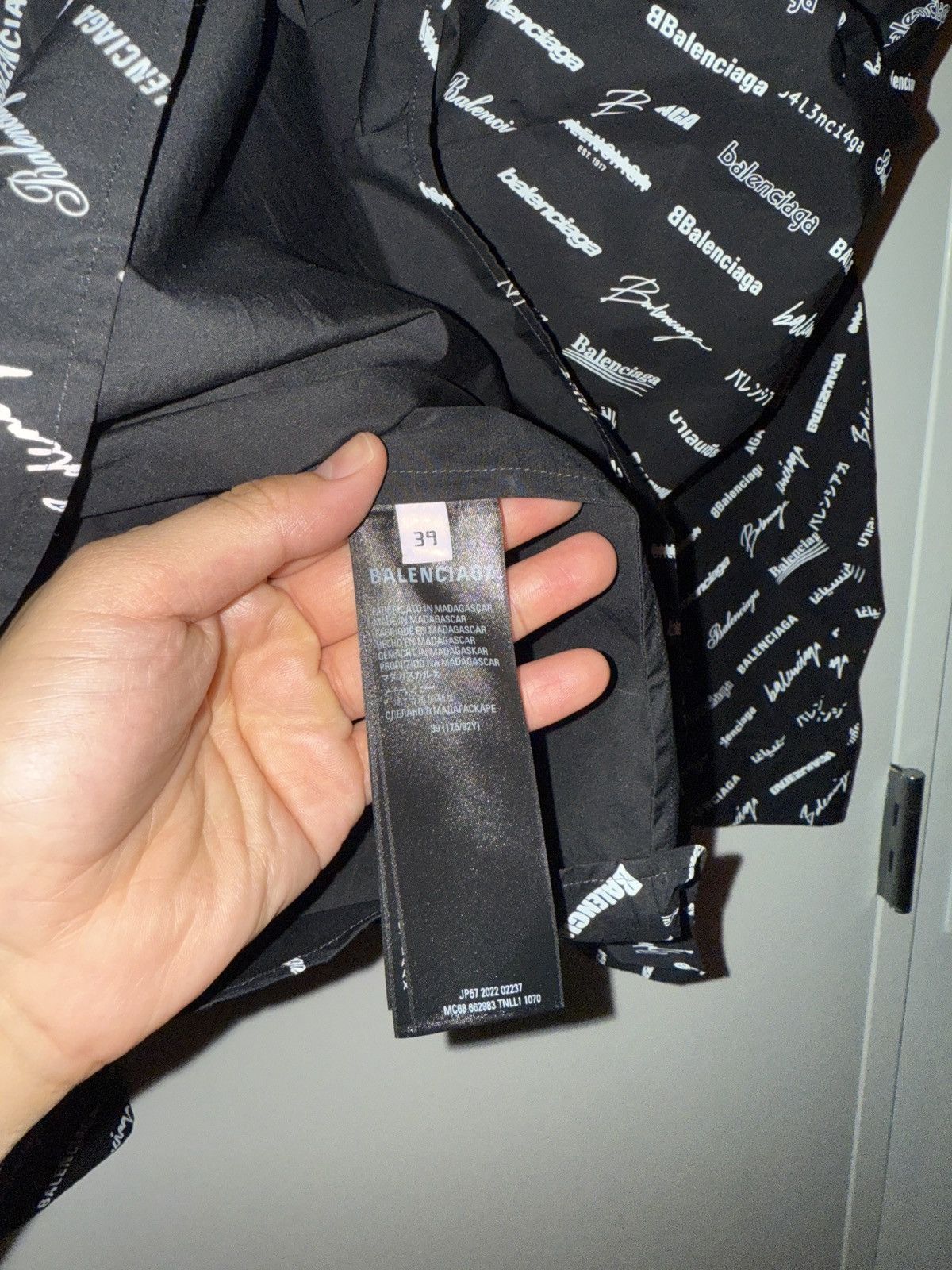 Balenciaga Balenciaga Signature Print Button-Up 39 Size US S / EU 44-46 / 1 - 11 Thumbnail