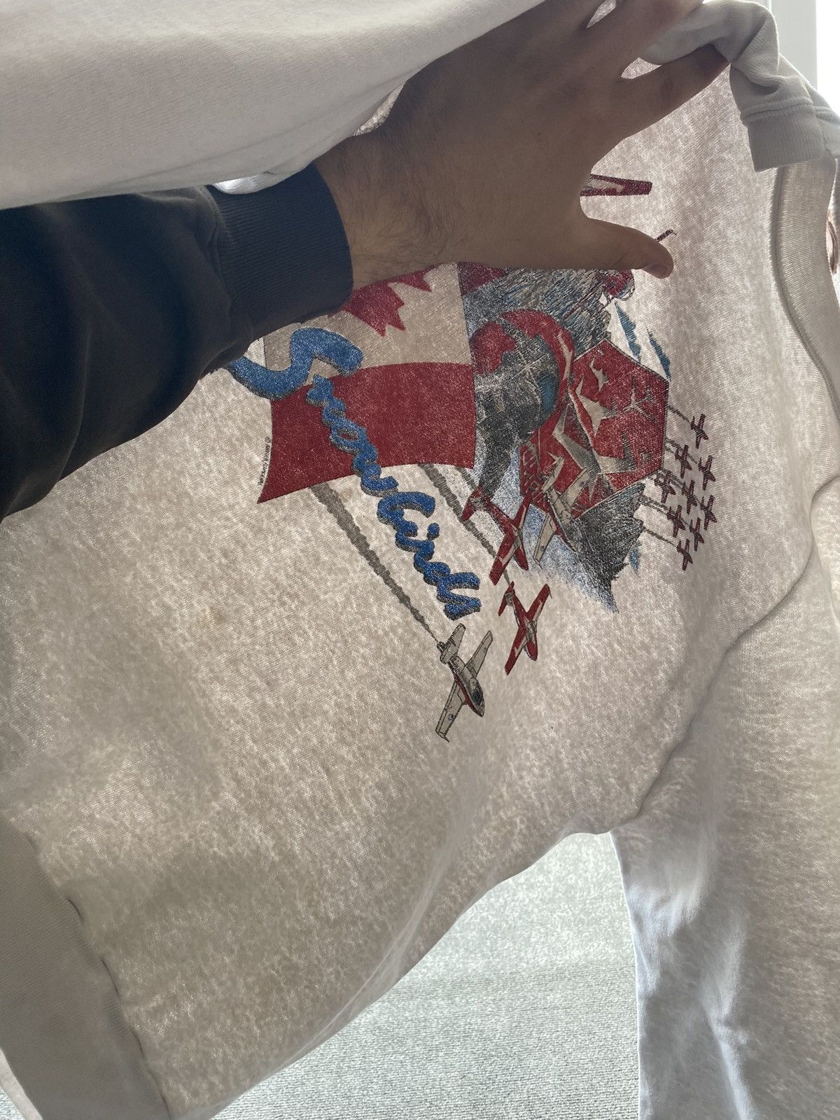 Vintage 🔥80s Snowbirds Canada Unique Sweatshirt mens L Size US L / EU 52-54 / 3 - 11 Thumbnail