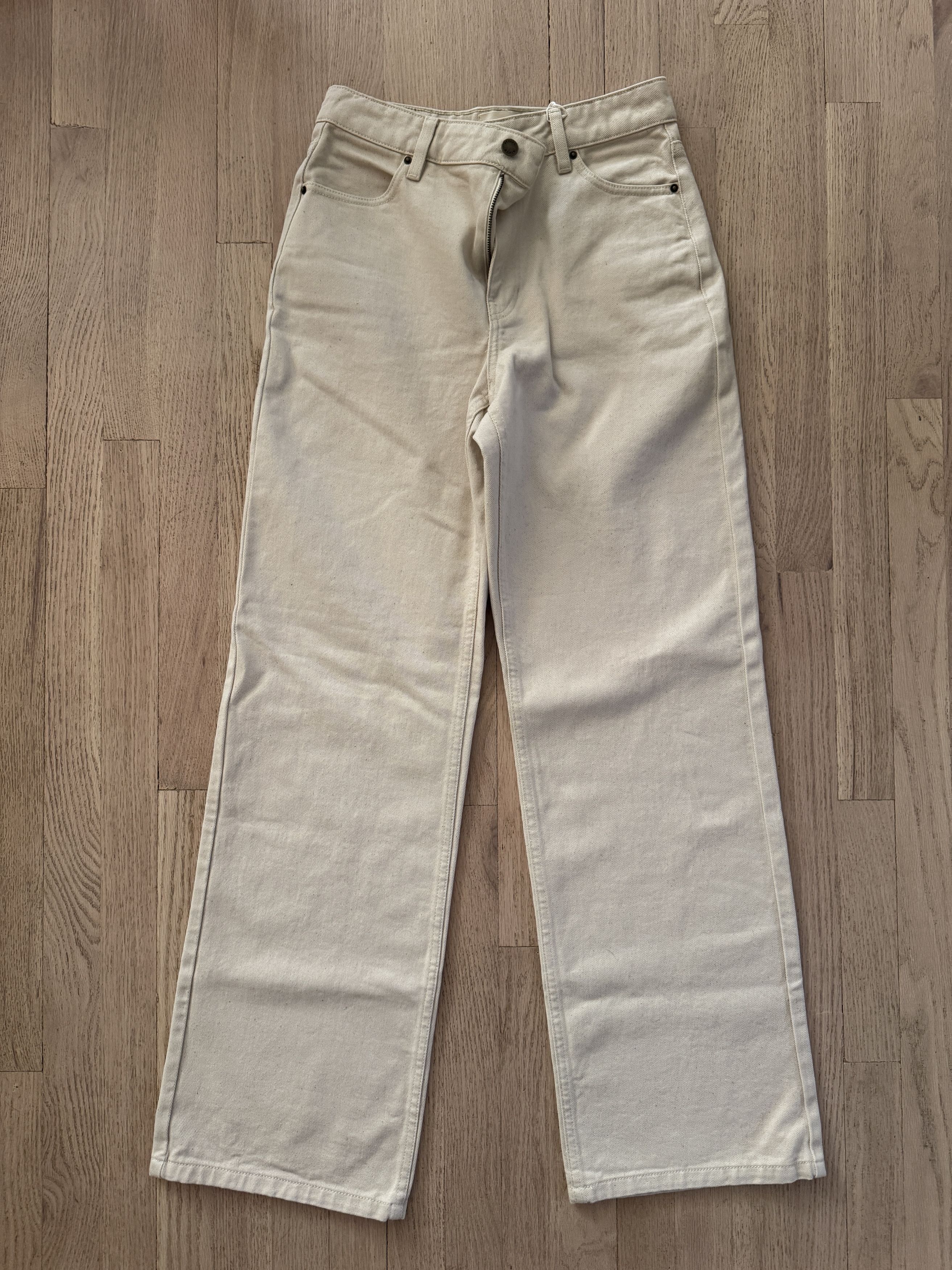 Sezane Sezane Wide Leg Trousers - Mottled Ecru - 6 Size 28" / US 6 / IT 42 - 1 Thumbnail