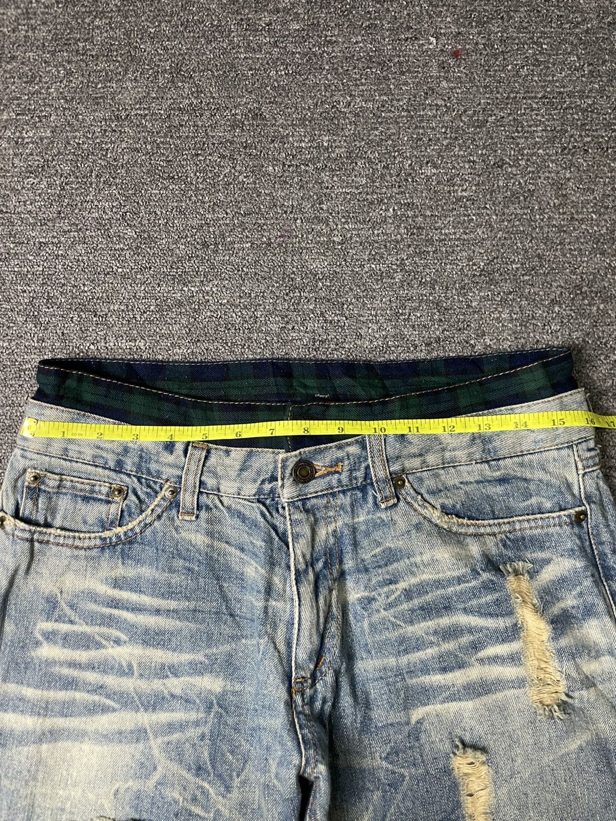 Vintage Japanese Brand Distressed Denim Ripped Jeans (67) Size US 32 / EU 48 - 6 Thumbnail