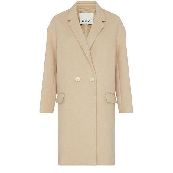 ISABEL MARANT Efegozi Beige Wool Long Coat New & Authentic (