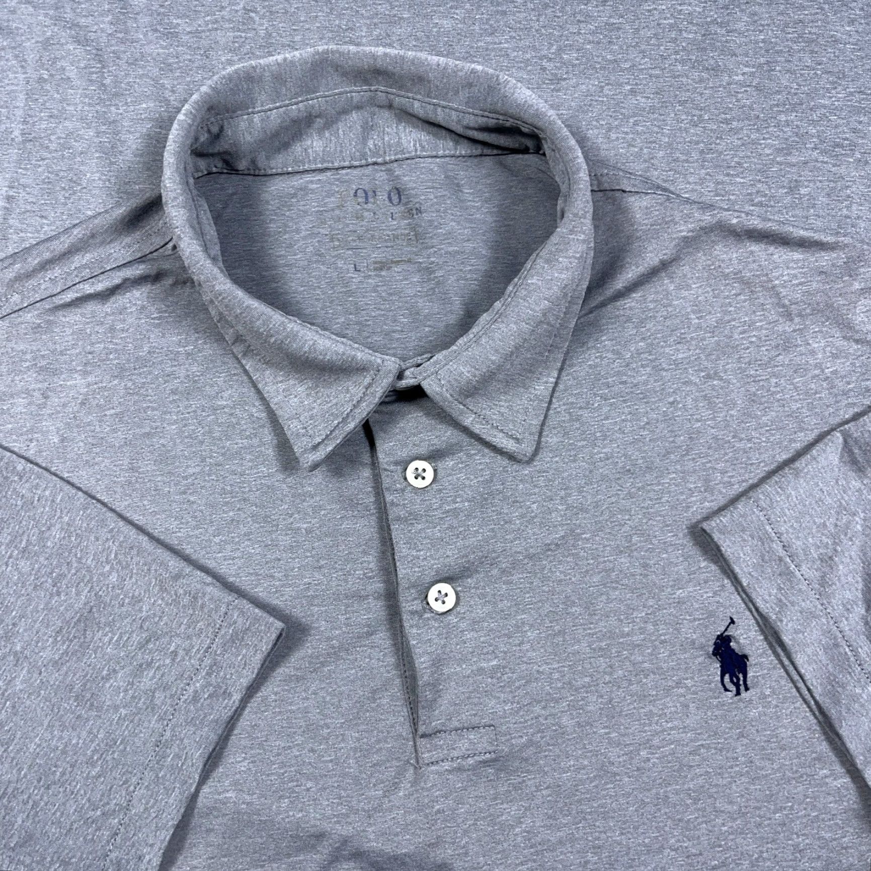 Polo Ralph Lauren Ralph Lauren Polo Shirt Men Large Gray Blue Pony Performance Golf Wicking Adult Size US L / EU 52-54 / 3 - 2 Thumbnail