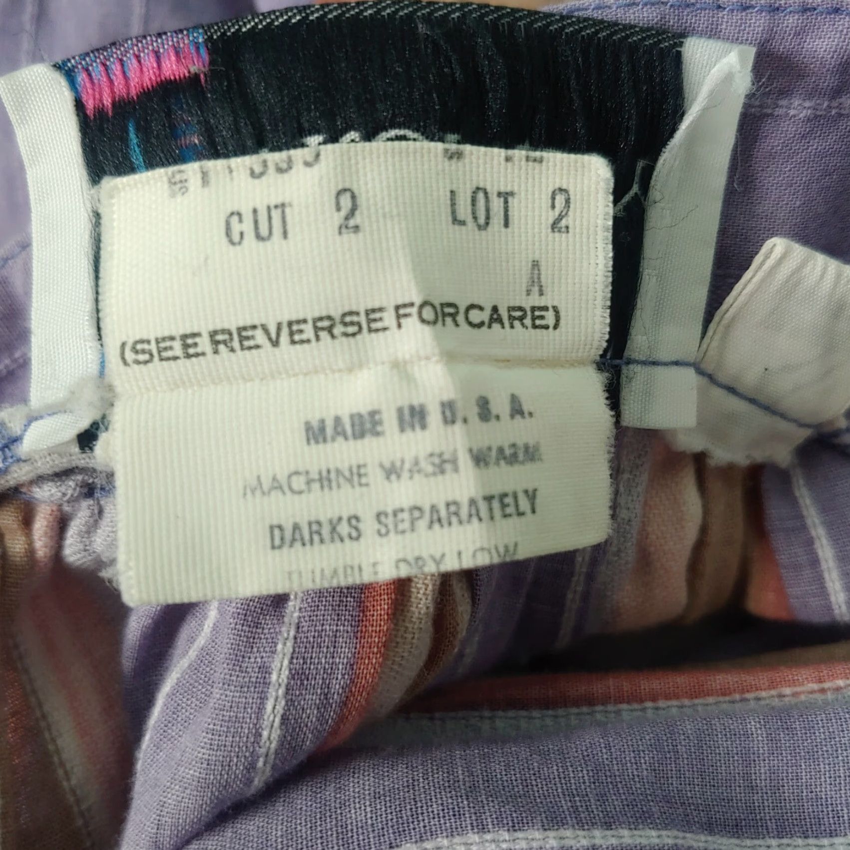 Pinko VINTAGE Prophecy Midi Skirt Size 12 Purple Tan Pink Striped Woven Cotton Casual Womens Size 34" / US 12 / IT 48 - 7 Thumbnail