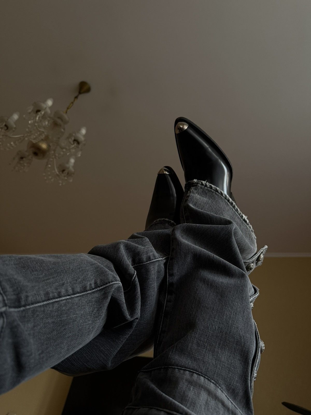 Balmain BALMAIN Decarnin FW2010 Flared Biker Buttoned Ripped Jeans Size US 28 / EU 44 - 1 Thumbnail