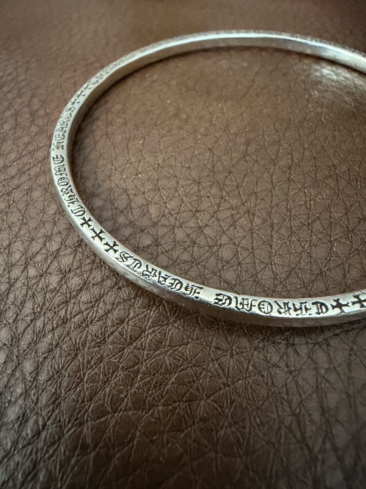 Chrome Hearts Chrome Hearts NTFL Silver Bangle Bracelet Size ONE SIZE - 2 Thumbnail