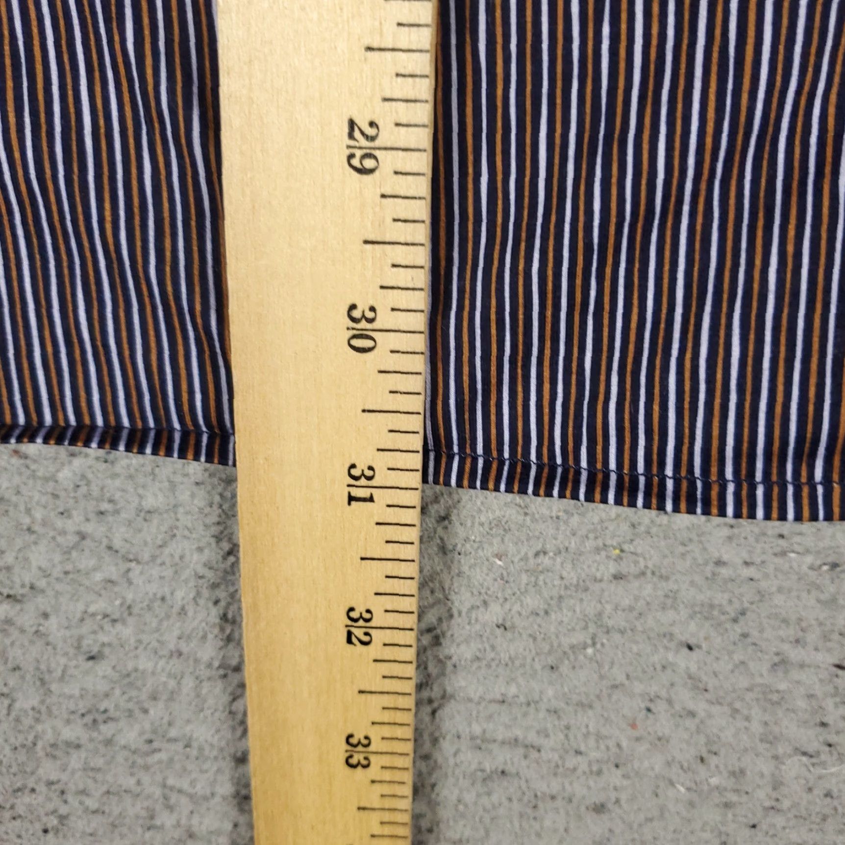 BUGATCHI Bugatchi Shirt Mens Medium Purple Striped Stretch Button Up Long Sleeve Size US M / EU 48-50 / 2 - 4 Thumbnail