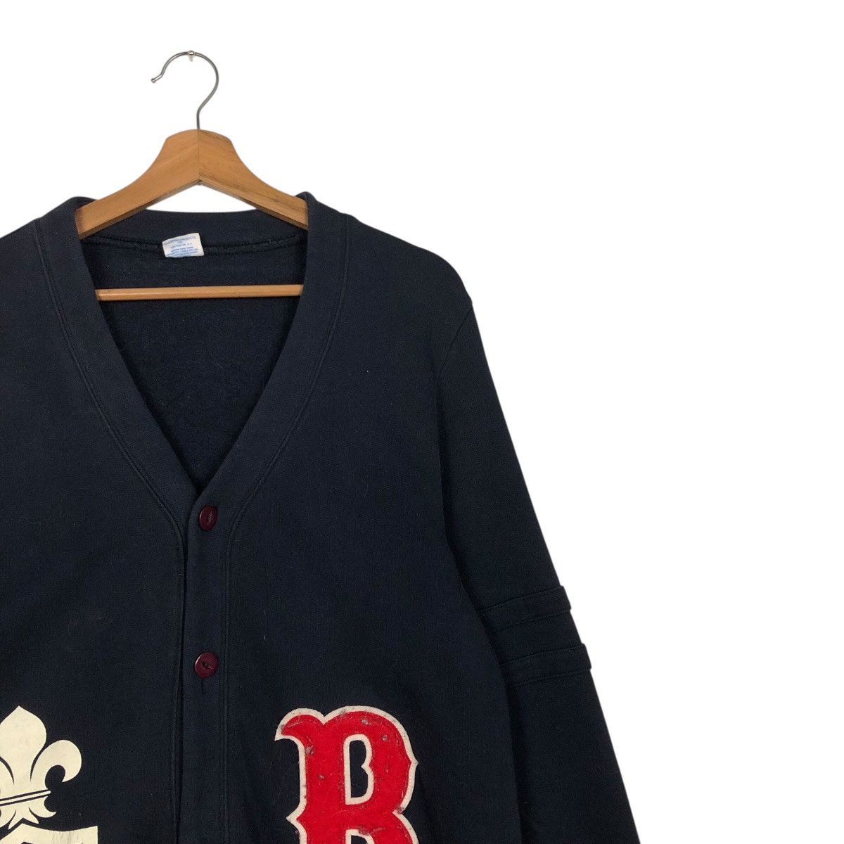 Vintage Champion Collegiate Knit Cardigan Big B Patch Crest Detail Size US L / EU 52-54 / 3 - 7 Thumbnail