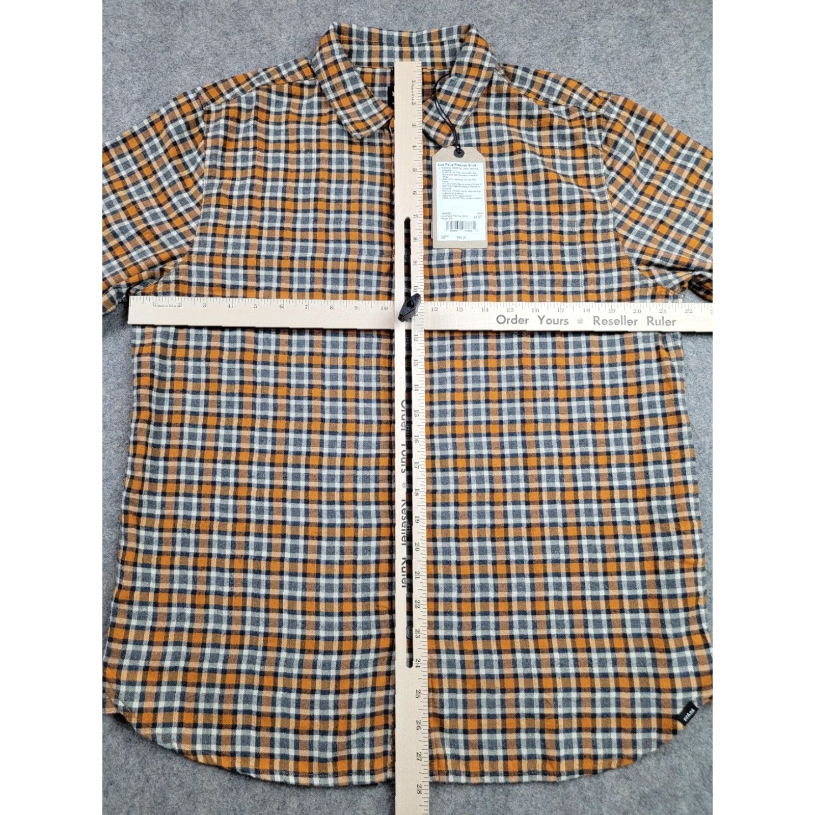 Prana prAna Los Feliz Flannel Shirt Mens Medium Pecan Pie Plaid Organic Cotton NWT Size US M / EU 48-50 / 2 - 7 Thumbnail