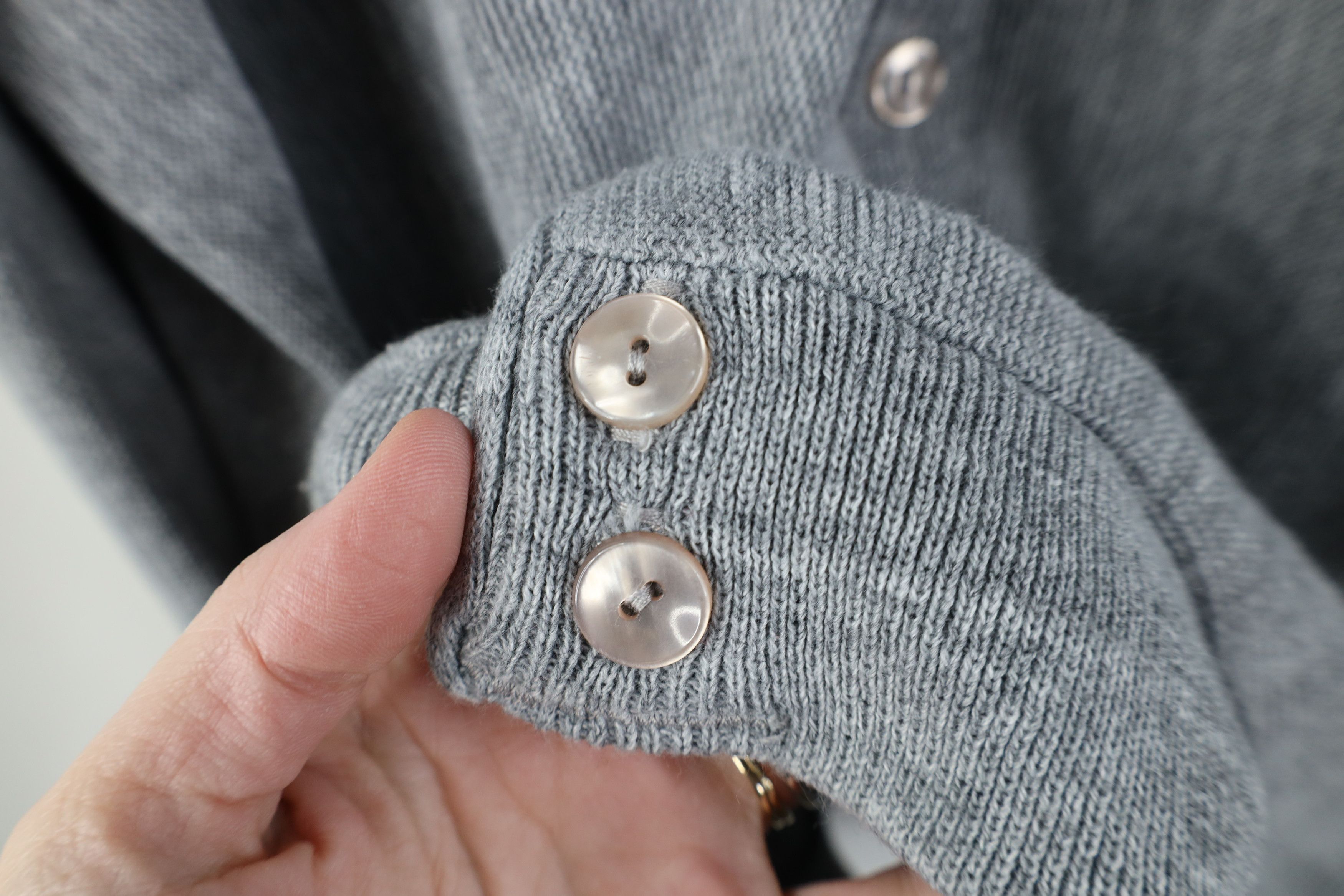Vintage Vintage 70s Streetwear Cobain Knit Cardigan Sweater Gray USA Size US L / EU 52-54 / 3 - 4 Thumbnail