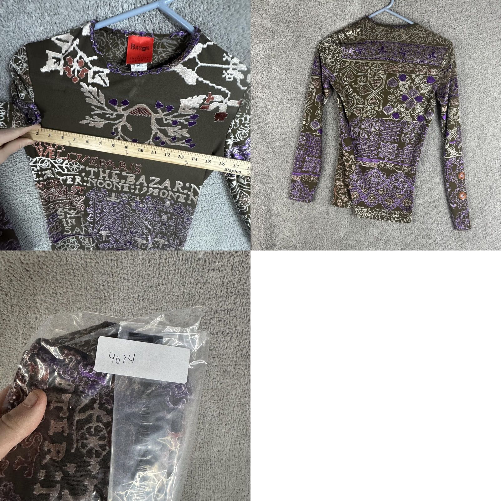 Christian Lacroix Bazar de Christian Lacroix Shirt Womens M Multicolor Embroidered Made Italy Size M / US 6-8 / IT 42-44 - 9 Thumbnail