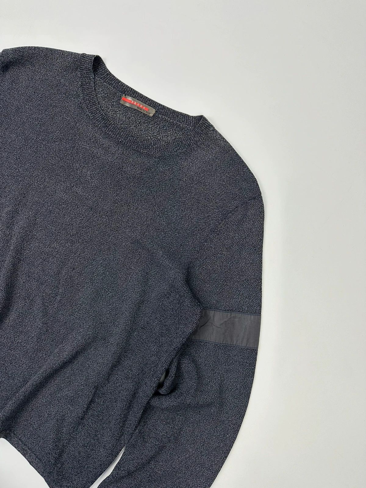 Prada Prada Sport SS2000 Heavy Nylon Grey Heathered Knit Sweater Size US M / EU 48-50 / 2 - 2 Thumbnail