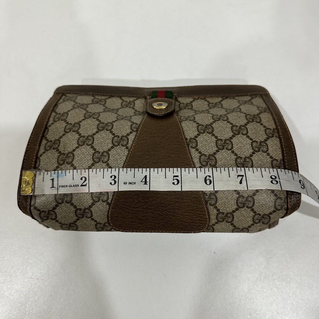 Gucci ‼️YES‼️ VINTAGE GUCCI GG MONOGRAM POUCH MAKE UP CLUTCH BAG Size ONE SIZE - 9 Thumbnail