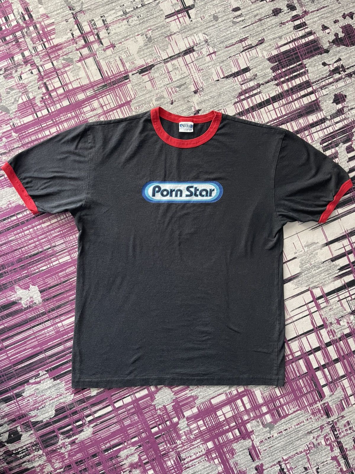 VINTAGE 90S PORNSTAR BRAND PORN THRASHED OG LOGO VERY RARE