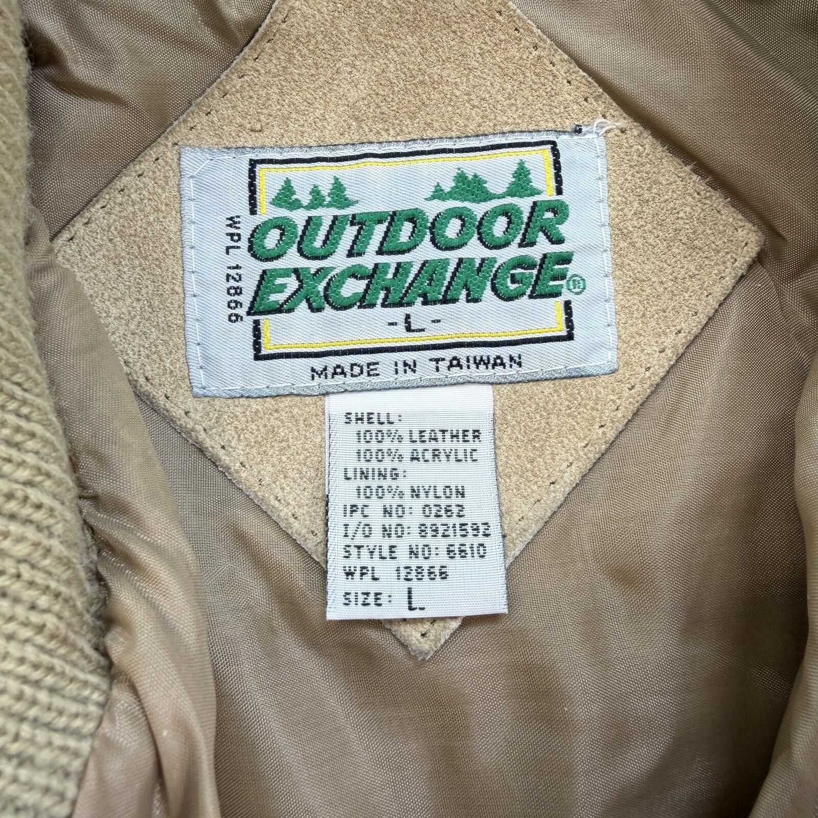 Other Vintage 90 Suede Knit Bomber Jacket Tan Cable Knit Leather L Size US L / EU 52-54 / 3 - 4 Thumbnail