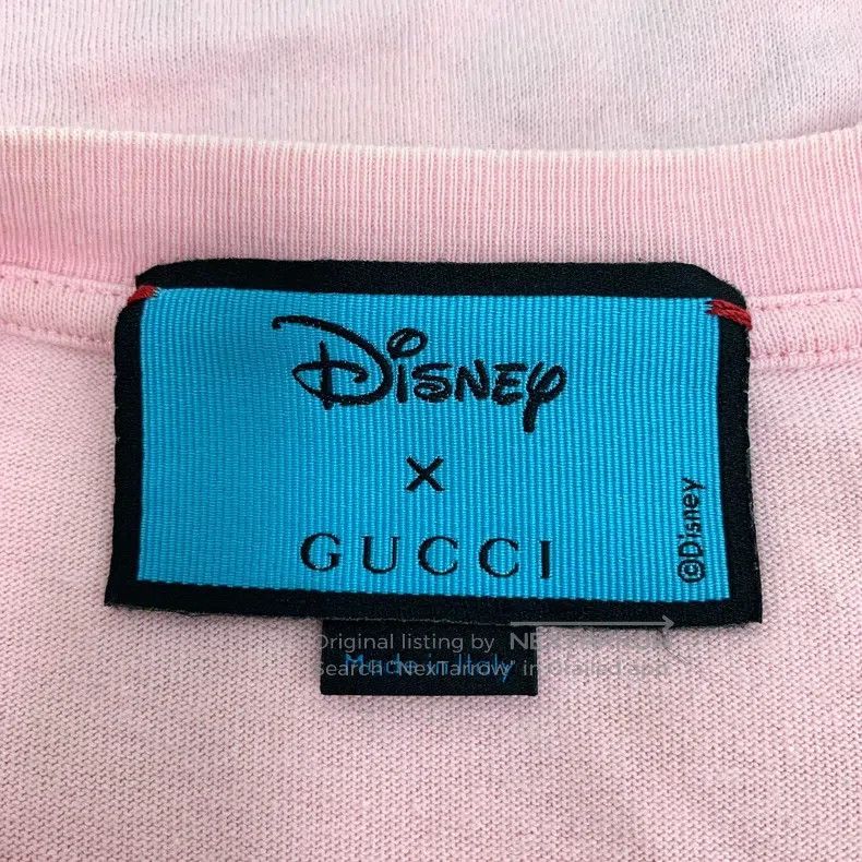 Gucci Gucci Pink Donald Duck floral embroidered cotton round-nec Size XS / US 0-2 / IT 36-38 - 5 Thumbnail