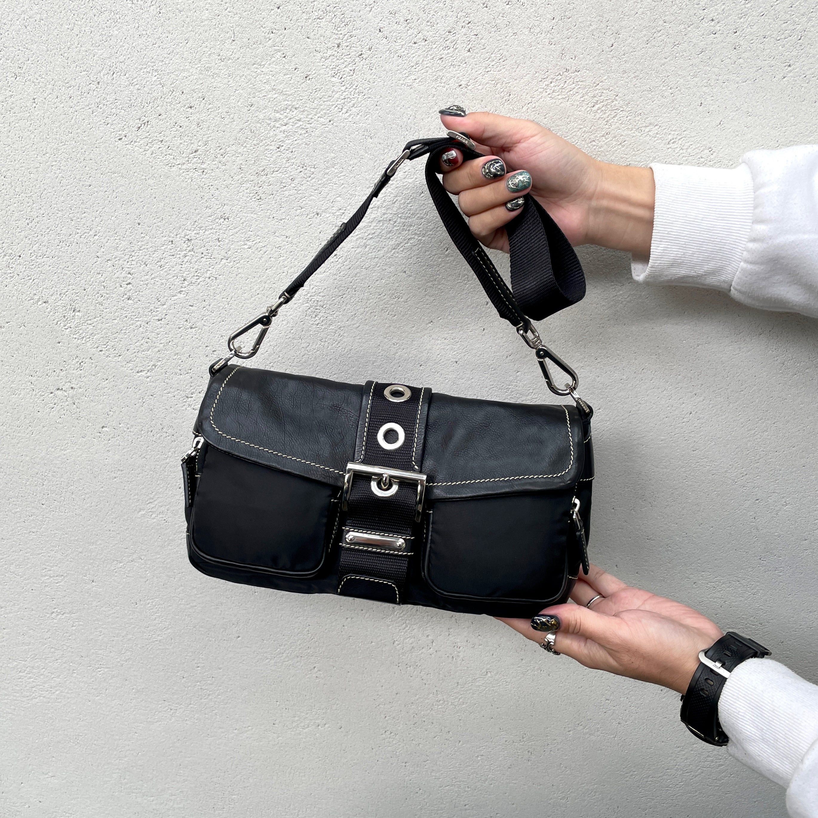 Prada Prada Triangle Multi-Pocket Hobo Shoulder Bag Size ONE SIZE - 1 Thumbnail