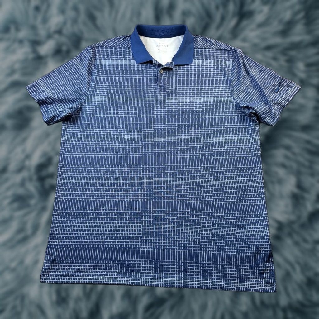 Nike Nike Shirt Mens Large Blue Vapor All Over Print Dri Fit Golf Size US L / EU 52-54 / 3 - 1 Thumbnail