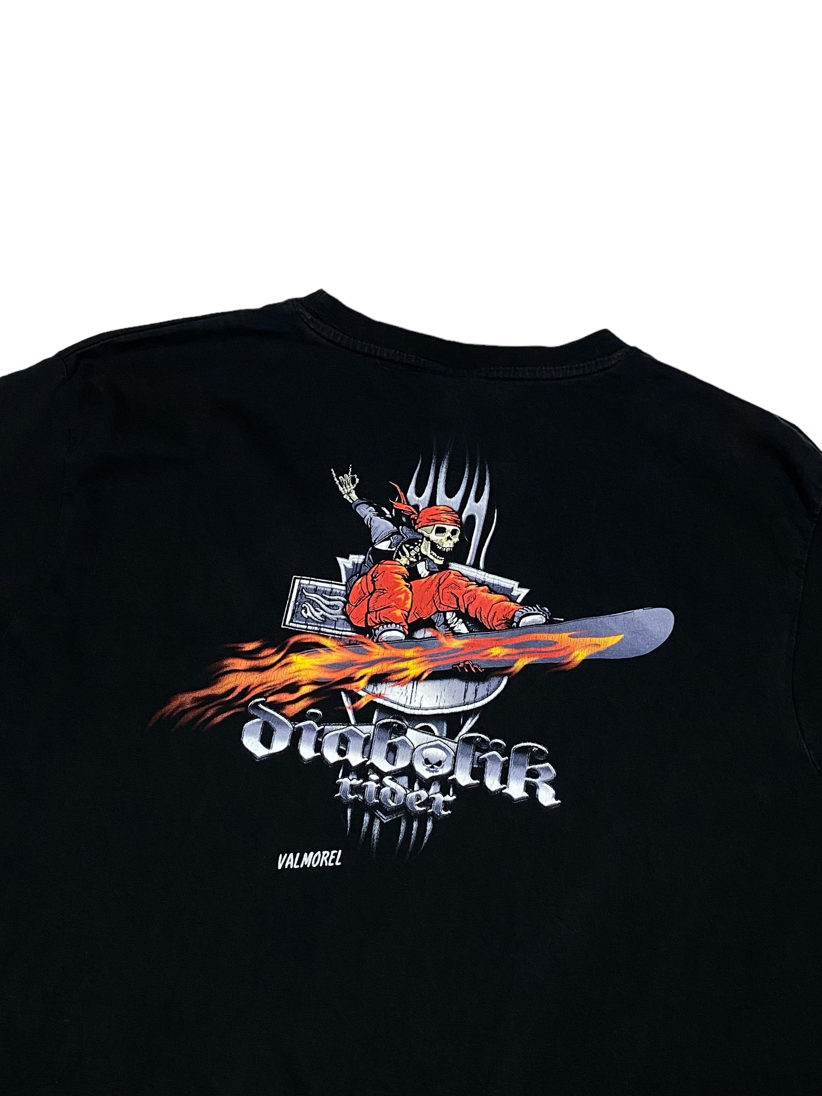 Vintage Vintage DIABOLIC Skeleton Rider Big Logo Black T-Shirt M733 Size US M / EU 48-50 / 2 - 9 Thumbnail