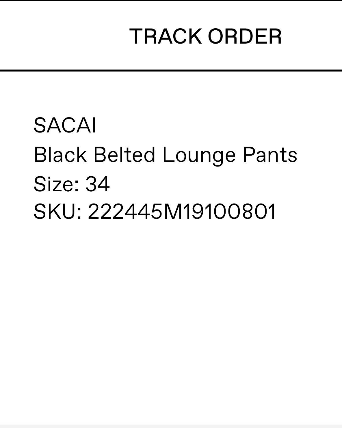 Sacai SACA Black Belted Lounge Pants Size US 34 / EU 50 - 7 Thumbnail