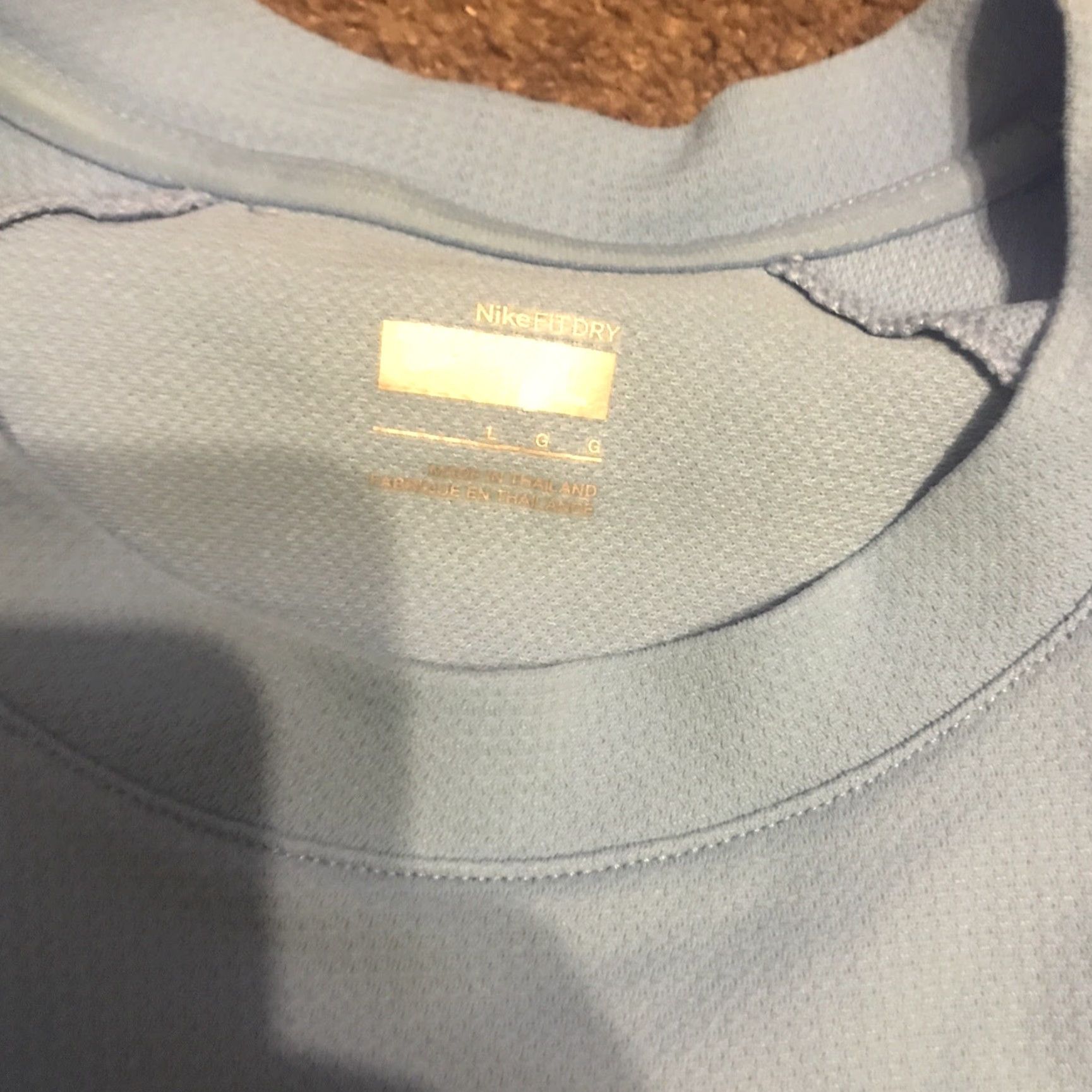 Nike Nike Fit Dry Light Blue T-Shirt L Mens Crew Neck Short Sleeve Nike Shirt Cotton Knit Regular Size Type Regular sports Running Graphics Print Size US L / EU 52-54 / 3 - 3 Thumbnail
