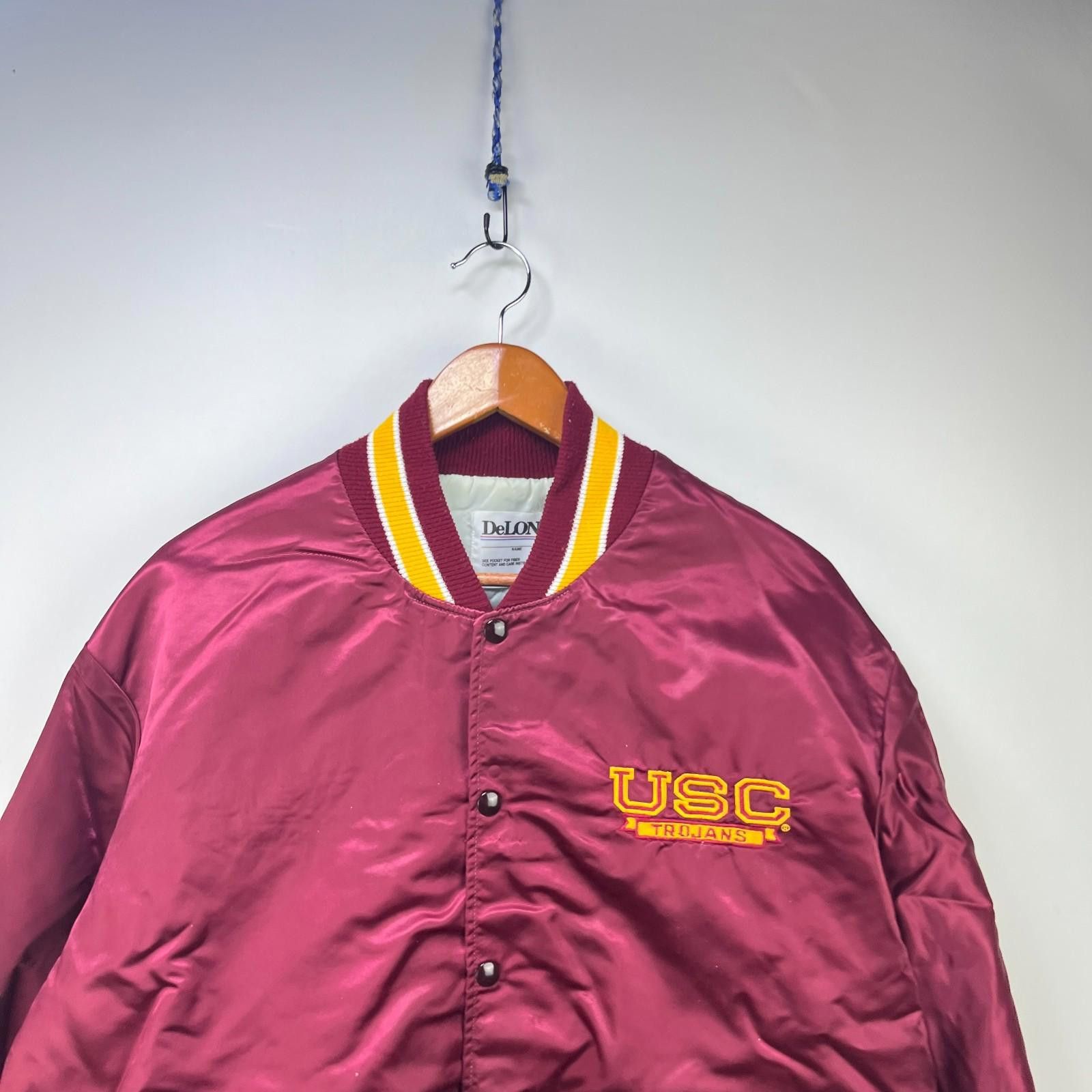 Other Vintage 90s USC Trojans Varsity Bomber Satin Jacket XL Size ONE SIZE - 2 Thumbnail
