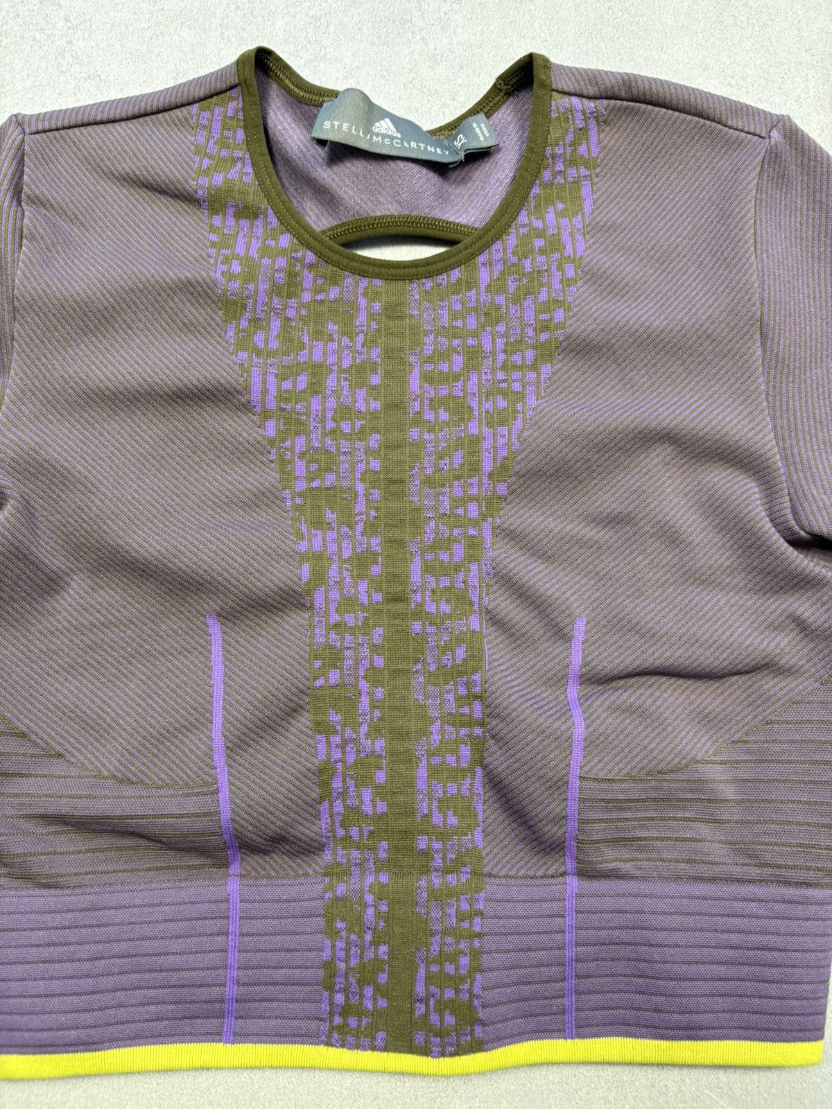 Adidas × Stella McCartney Adidas by Stella McCartney Purple Cheetah Seamless Crop Top Size XS / US 0-2 / IT 36-38 - 5 Thumbnail