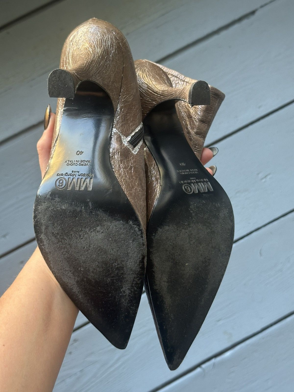 Margiella MM6 ankle boot heels