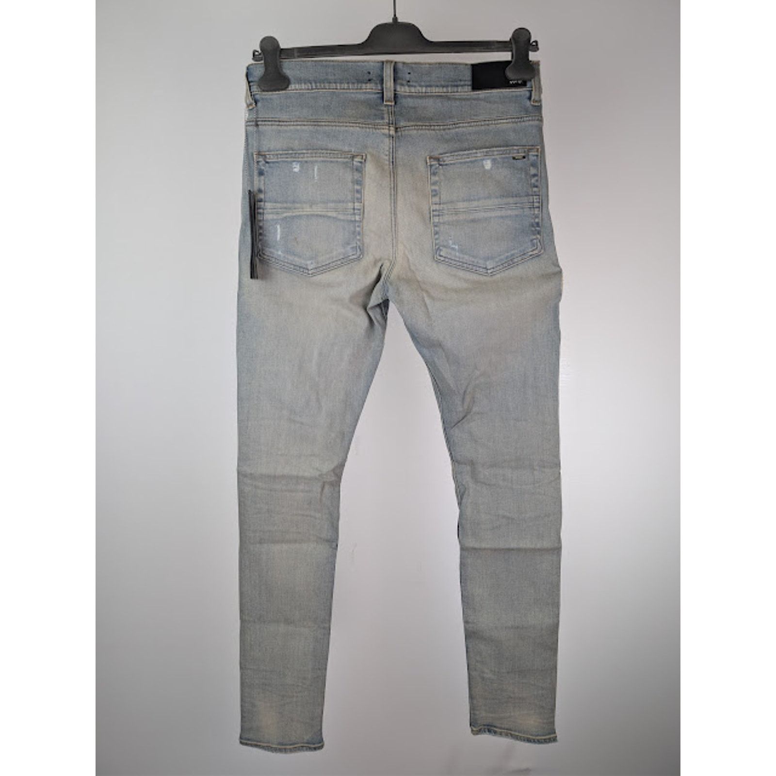 Amiri o1rshd1 Varsity Eagle Logo Skinny Jeans in Antique Indigo 33 Size US 33 - 12 Thumbnail