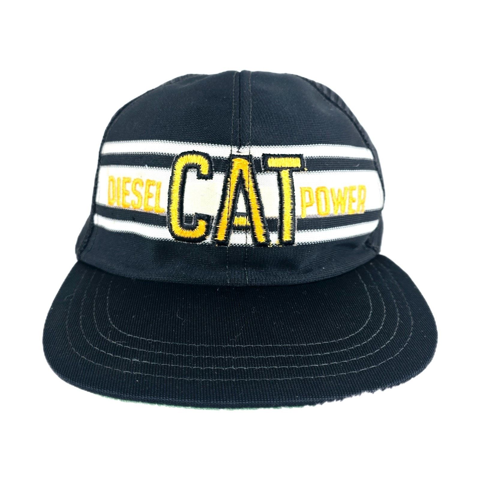 Other Vintage CAT Diesel Power Snapback Mesh Black Trucker Hat Size ONE SIZE - 1 Thumbnail