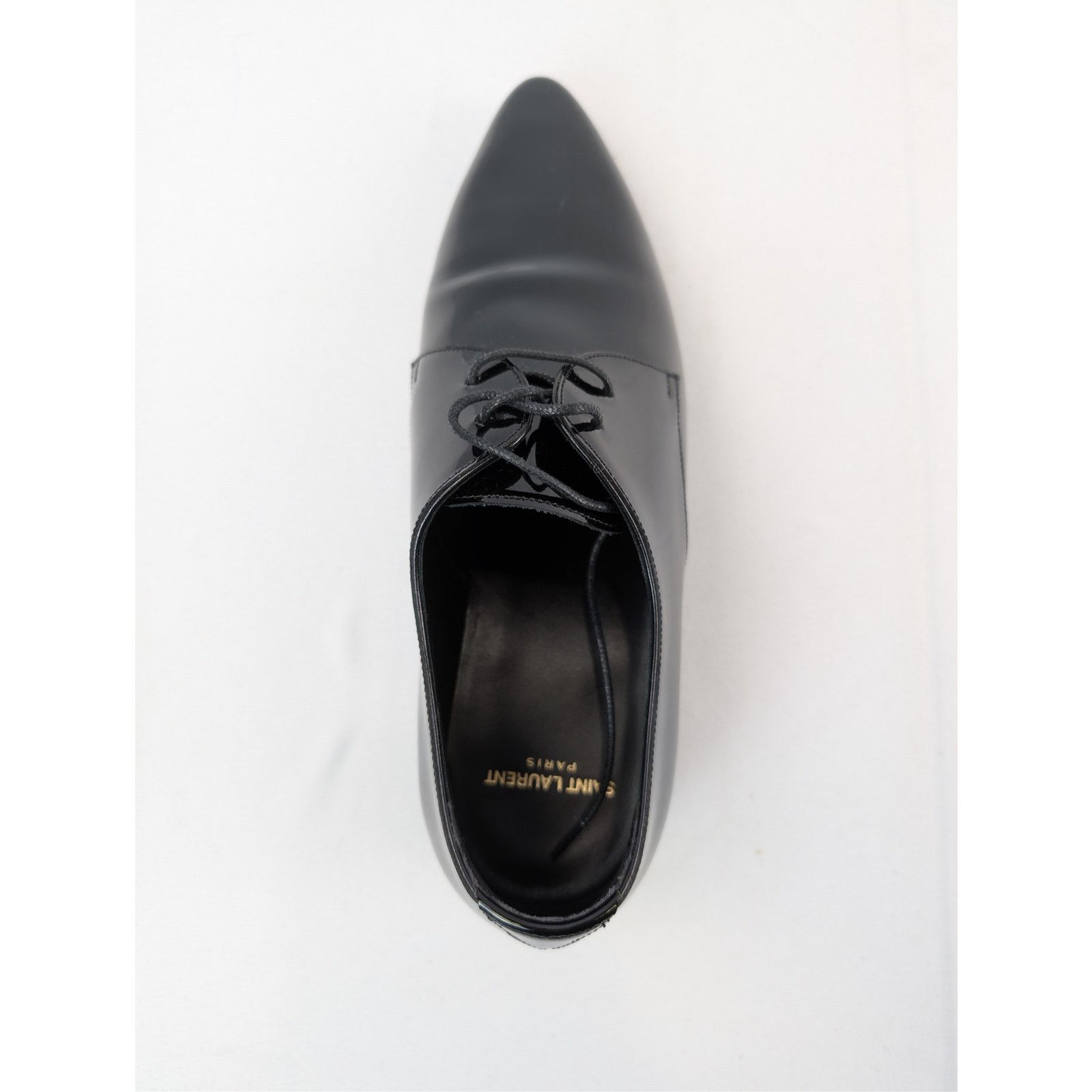 Saint Laurent Paris o1rshd Leather Lace Ups Shoe boots in Black Size US 7 / EU 40 - 15 Thumbnail