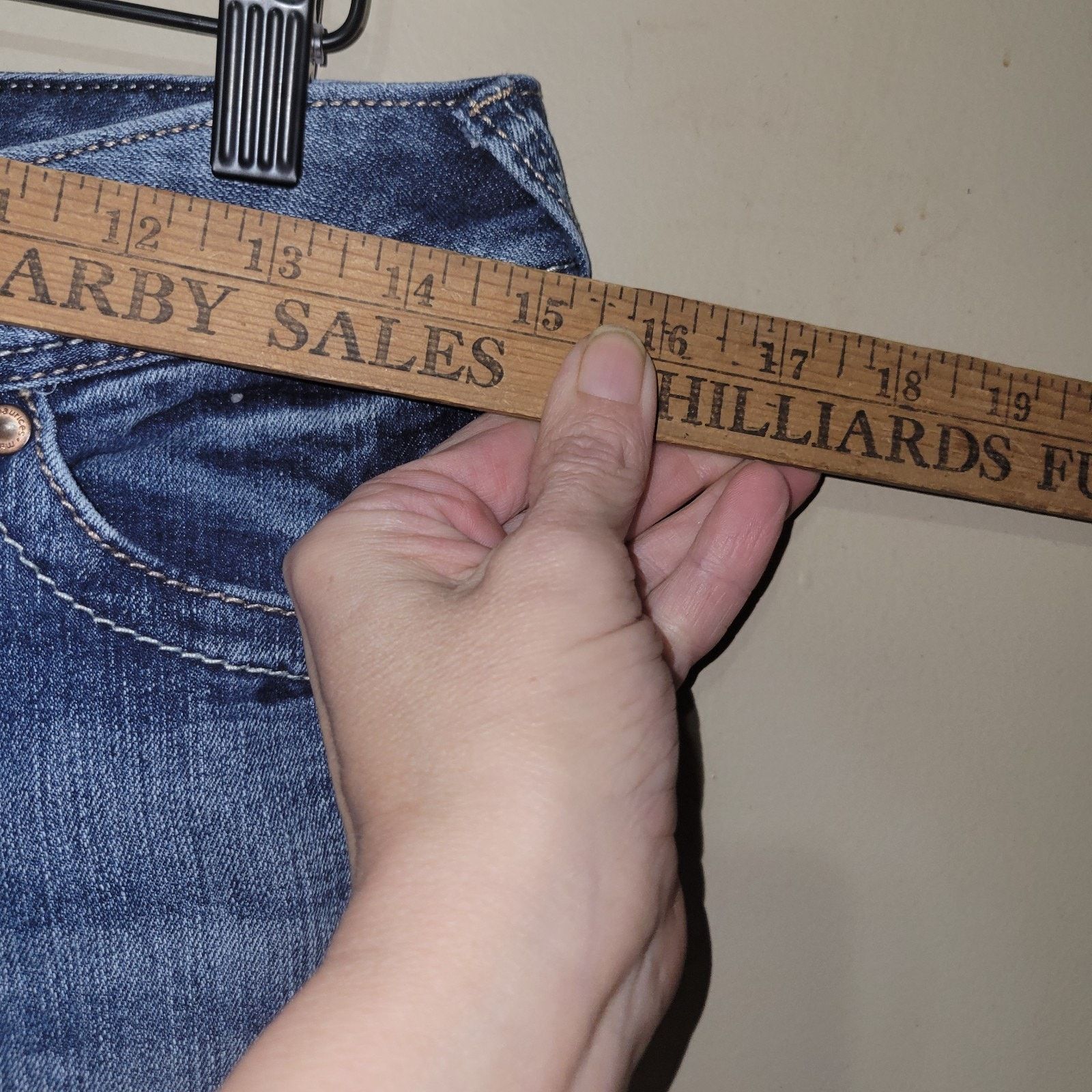 &Daughter Maurices Bootcut Jeans Women 7/8 Regular Blue Denim Zip Size 30" / US 8 / IT 44 - 4 Thumbnail