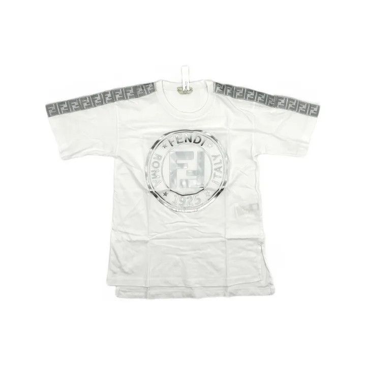 Fendi Fendi Large Logo Cotton T-Shirt for Women -2507 Size M / US 6-8 / IT 42-44 - 2 Thumbnail