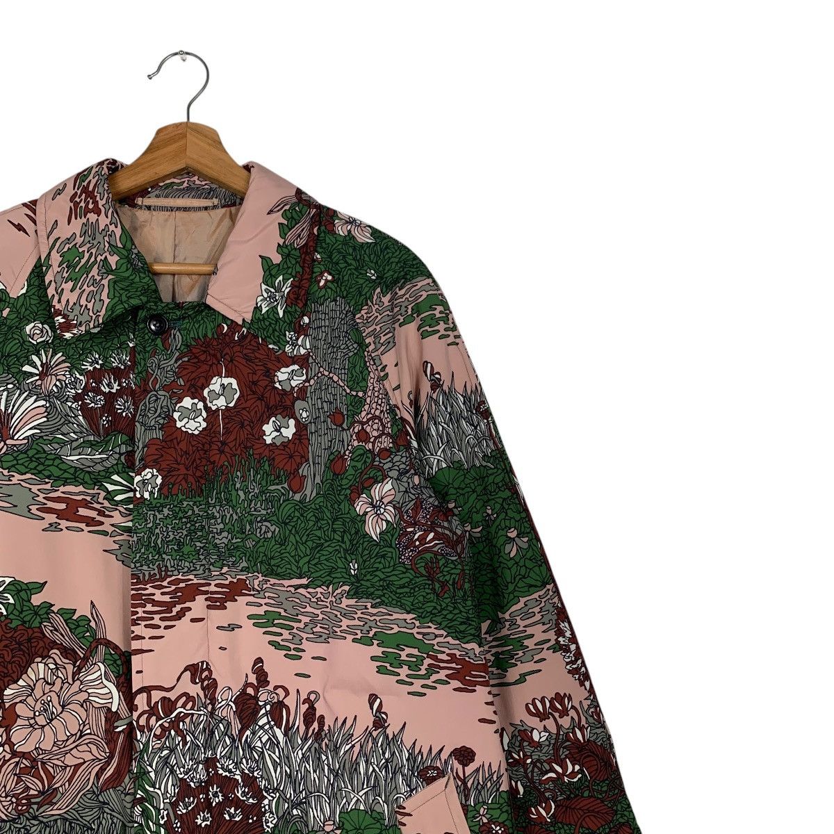 Japanese Brand THEATRE Motif Design Fullprint Overcoat Jacket #2032-C88 Size US M / EU 48-50 / 2 - 5 Thumbnail