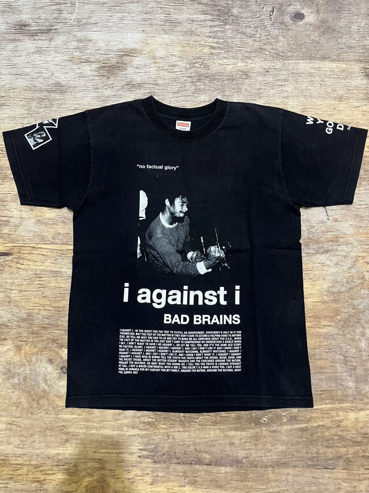 Supreme Bad Brains I Against I T-shirt SS08 Black | Grailed