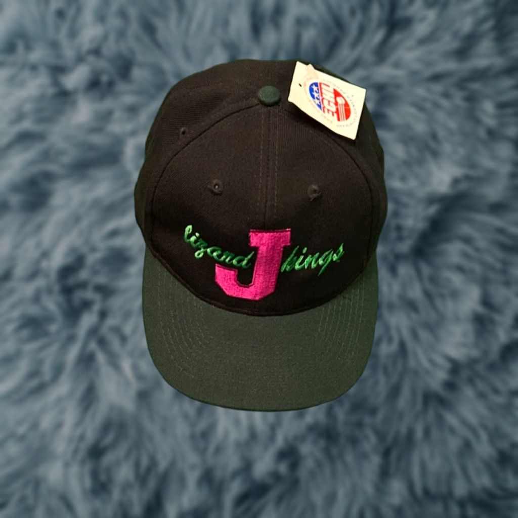 Vintage VINTAGE 90s Jacksonville Lizard Kings Hockey Script Logo VTG SnapBack Hat Adult One Size Black Adjustable Men Size ONE SIZE - 1 Thumbnail