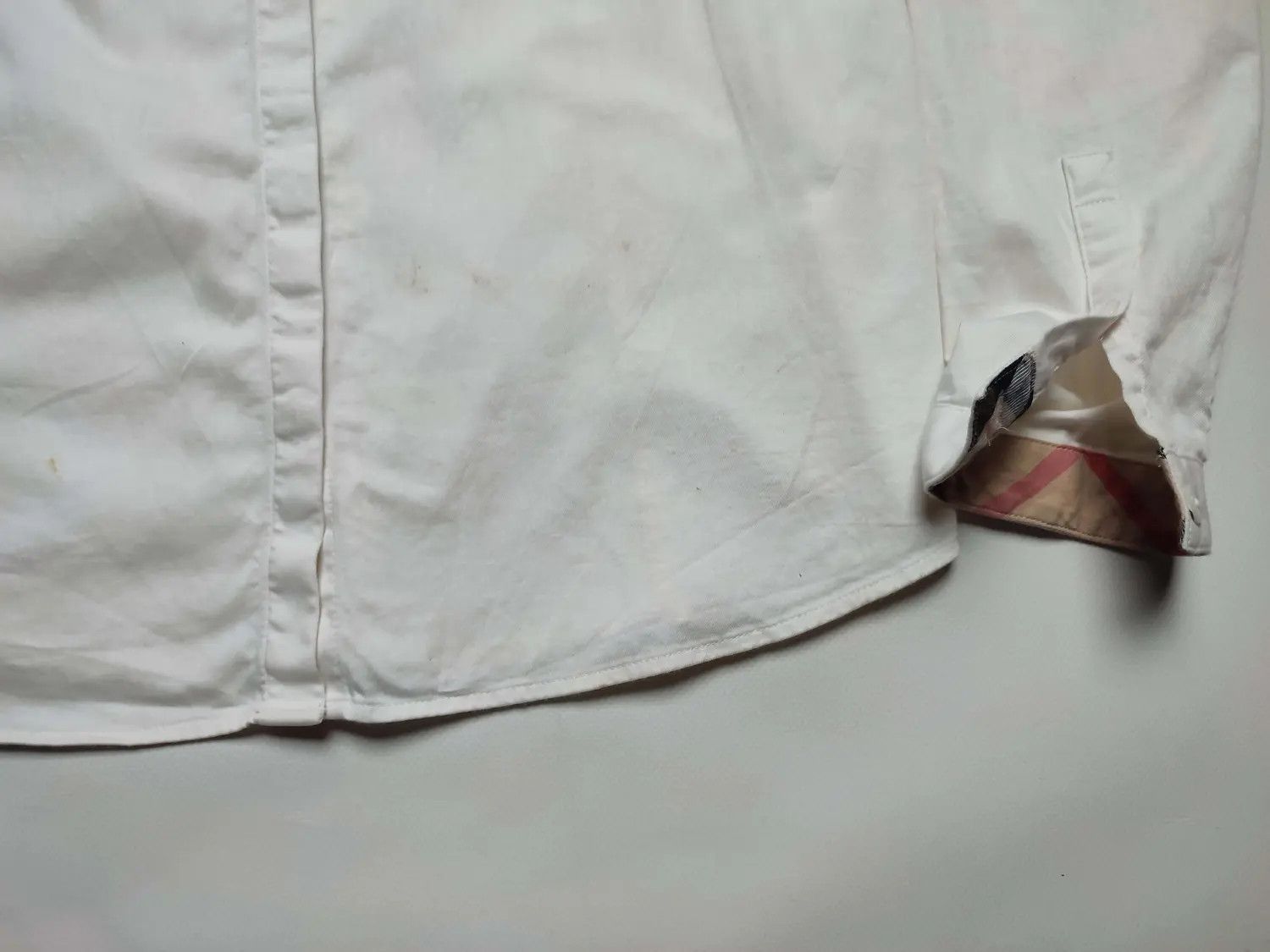 Burberry Burberry nova check neck white button shirt Size M / US 6-8 / IT 42-44 - 4 Thumbnail