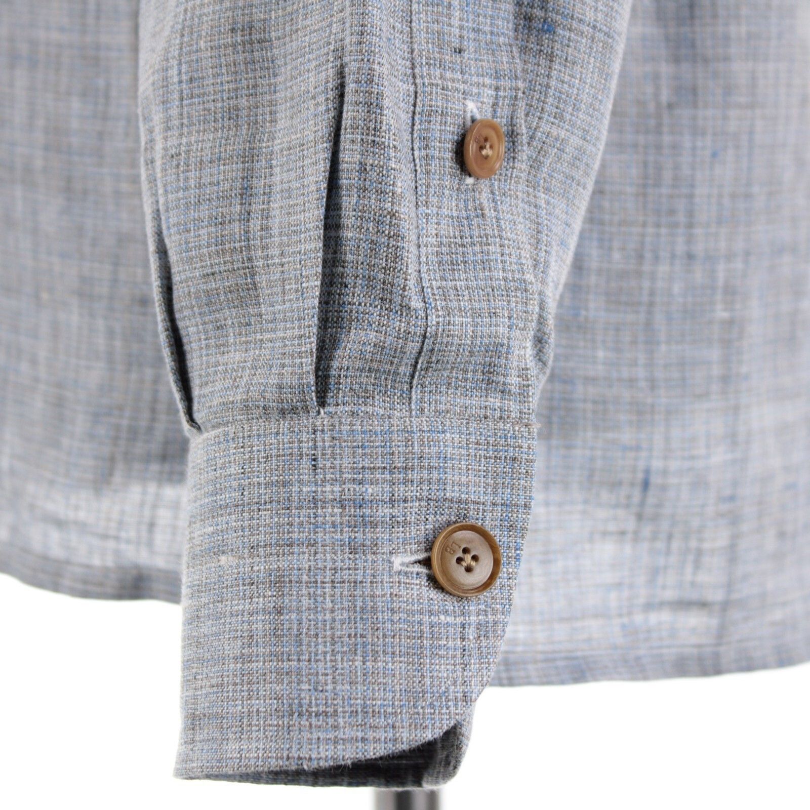 Luciano Barbera Luciano Barbera Overshirt Size M US In Blue Linen Size US M / EU 48-50 / 2 - 3 Thumbnail