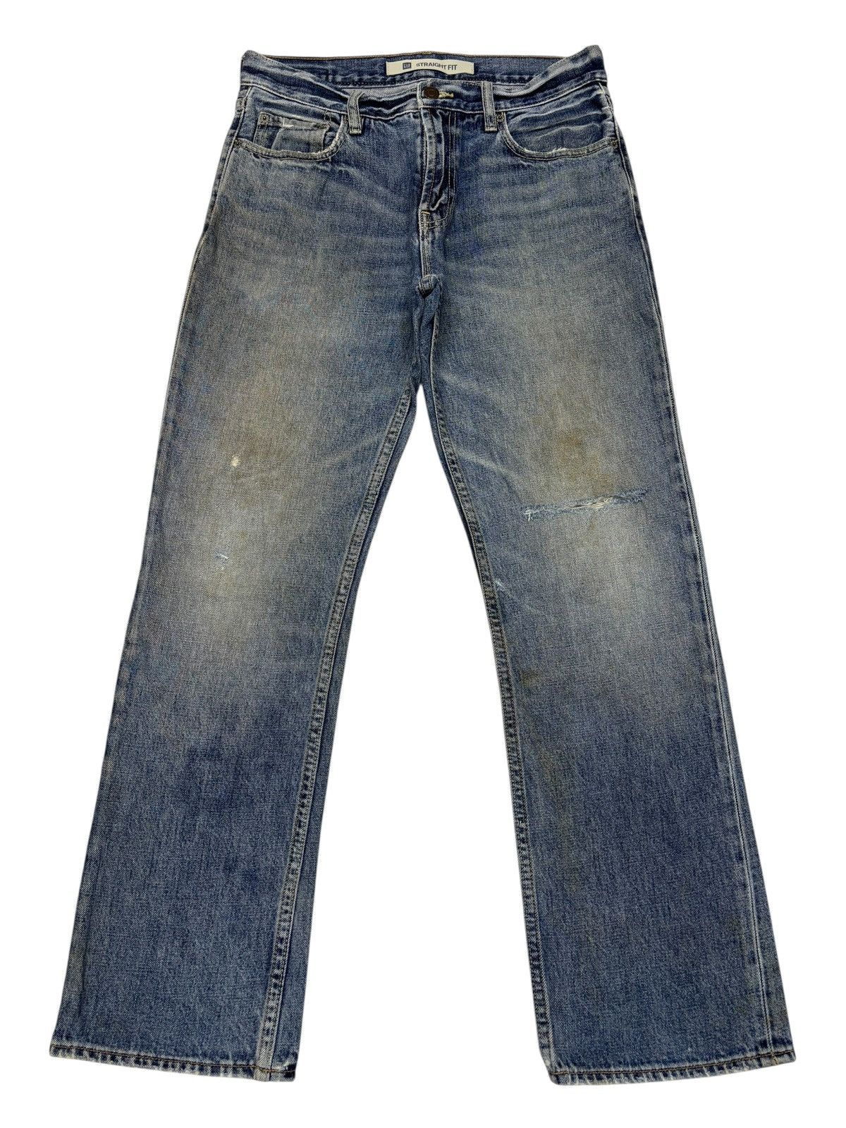 Kapital Vintage GAP Distressed Straight Fit Mud Denim Jeans Size US 30 / EU 46 - 1 Thumbnail