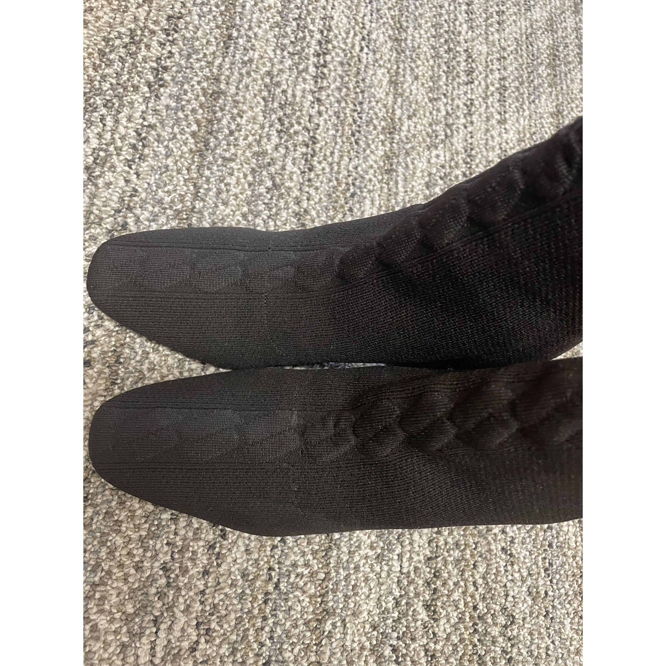 Hermes Hermes Black Knit Ankle Boots With Leather Trim & Block Heel Size US 6 / IT 36 - 5 Thumbnail