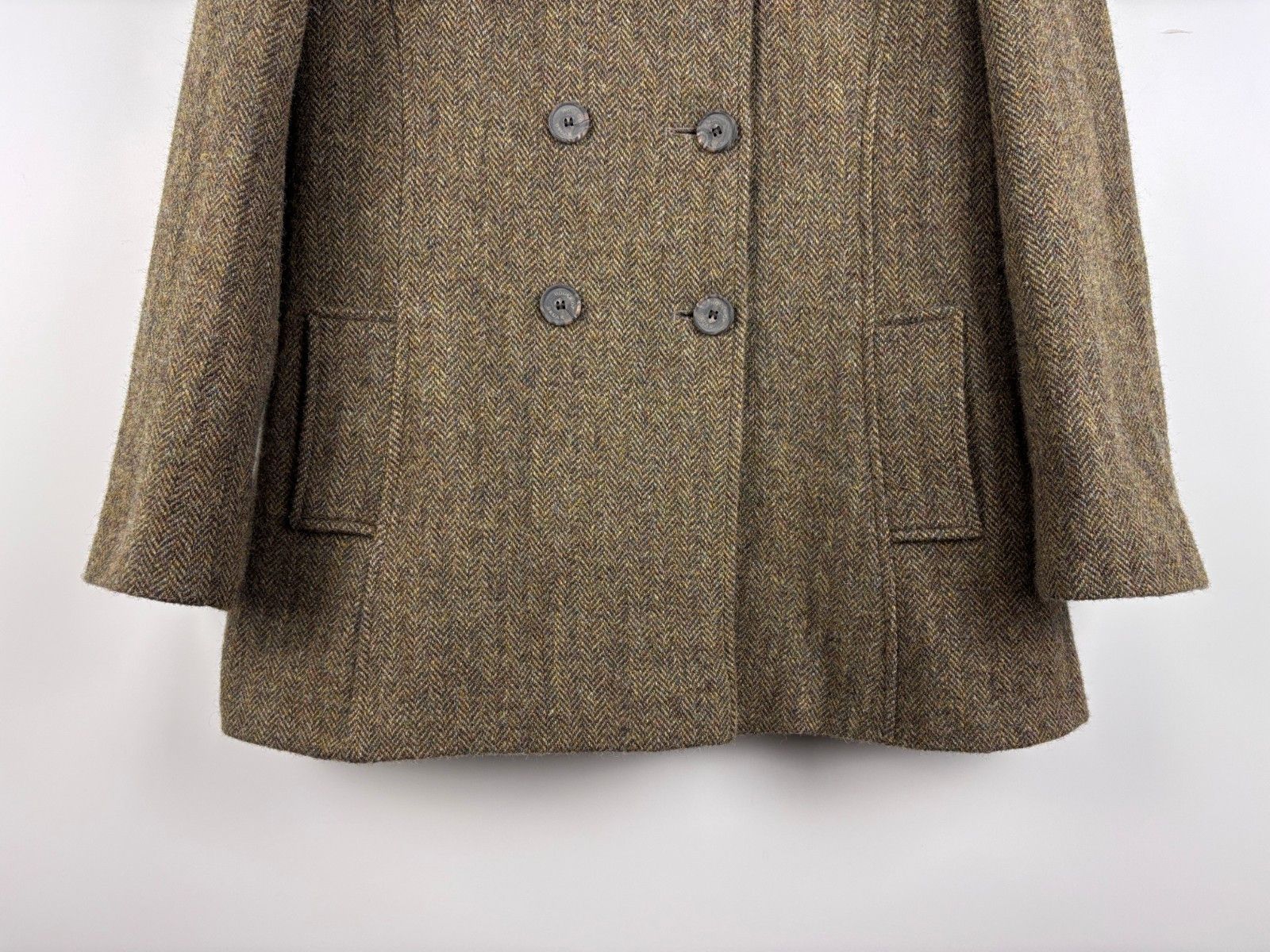 Other House Of Bruar Harris Tweed Wool Double Breasted Coat US 12 Size XL / US 12-14 / IT 48-50 - 3 Thumbnail