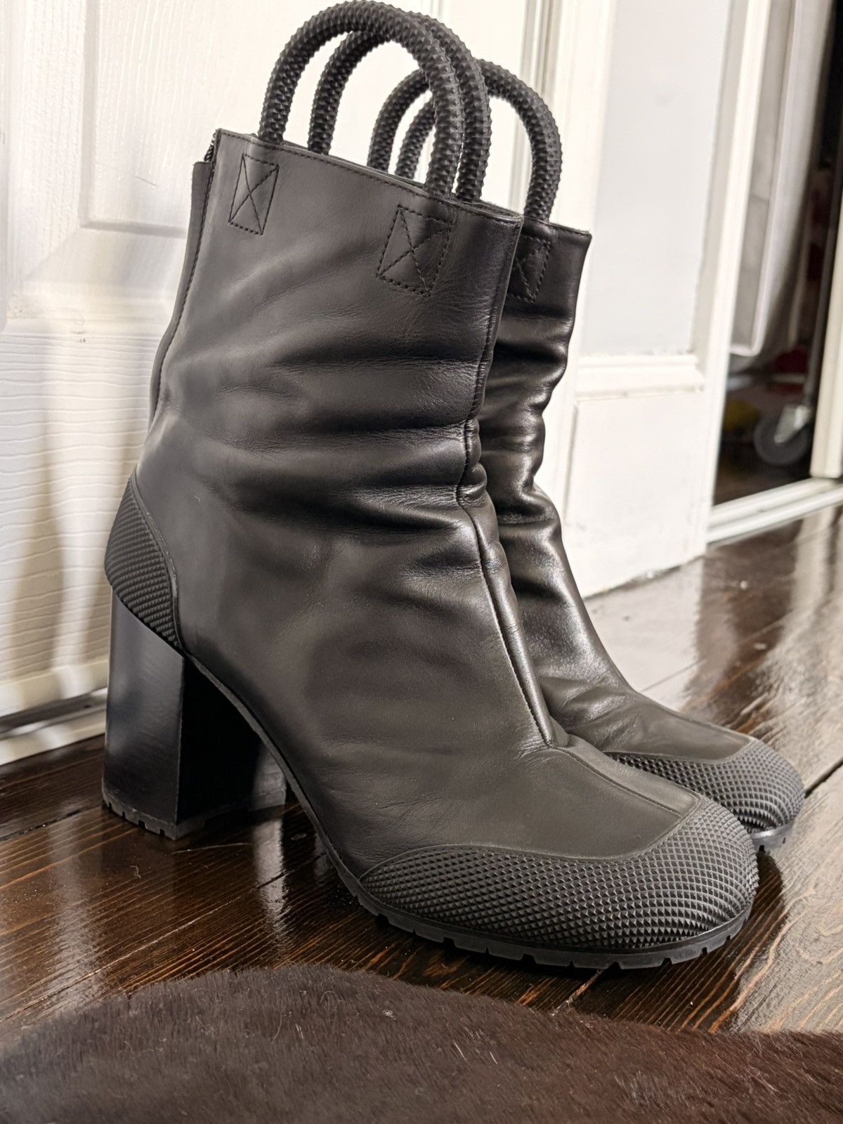 Random Identities Black heel boots By Stefano Pilati EU 41 Size US 11 / IT 41 - 4 Thumbnail